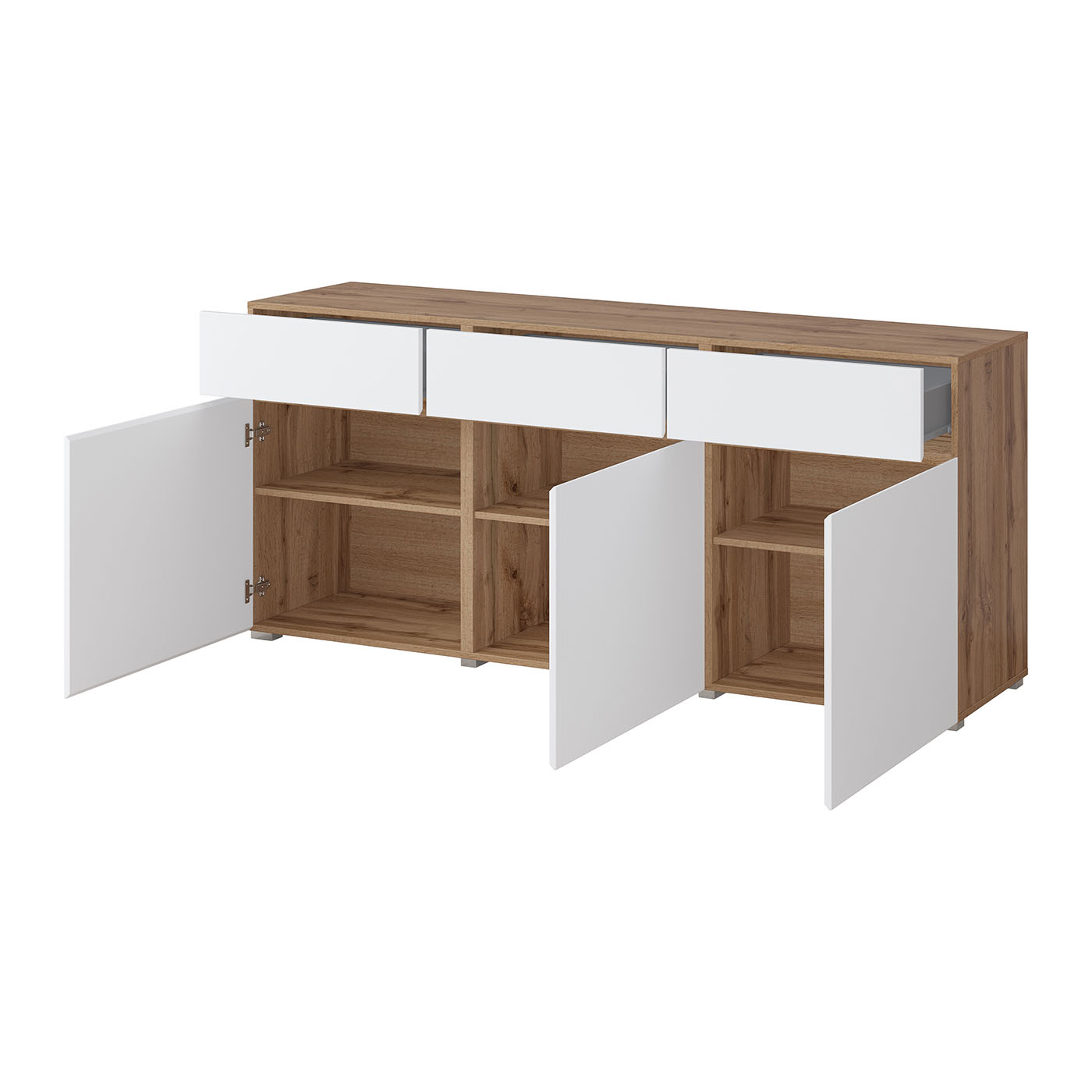 Kumode Krosit kolekcija 180/78/40 cm Votan ozols/balts - N1 Home