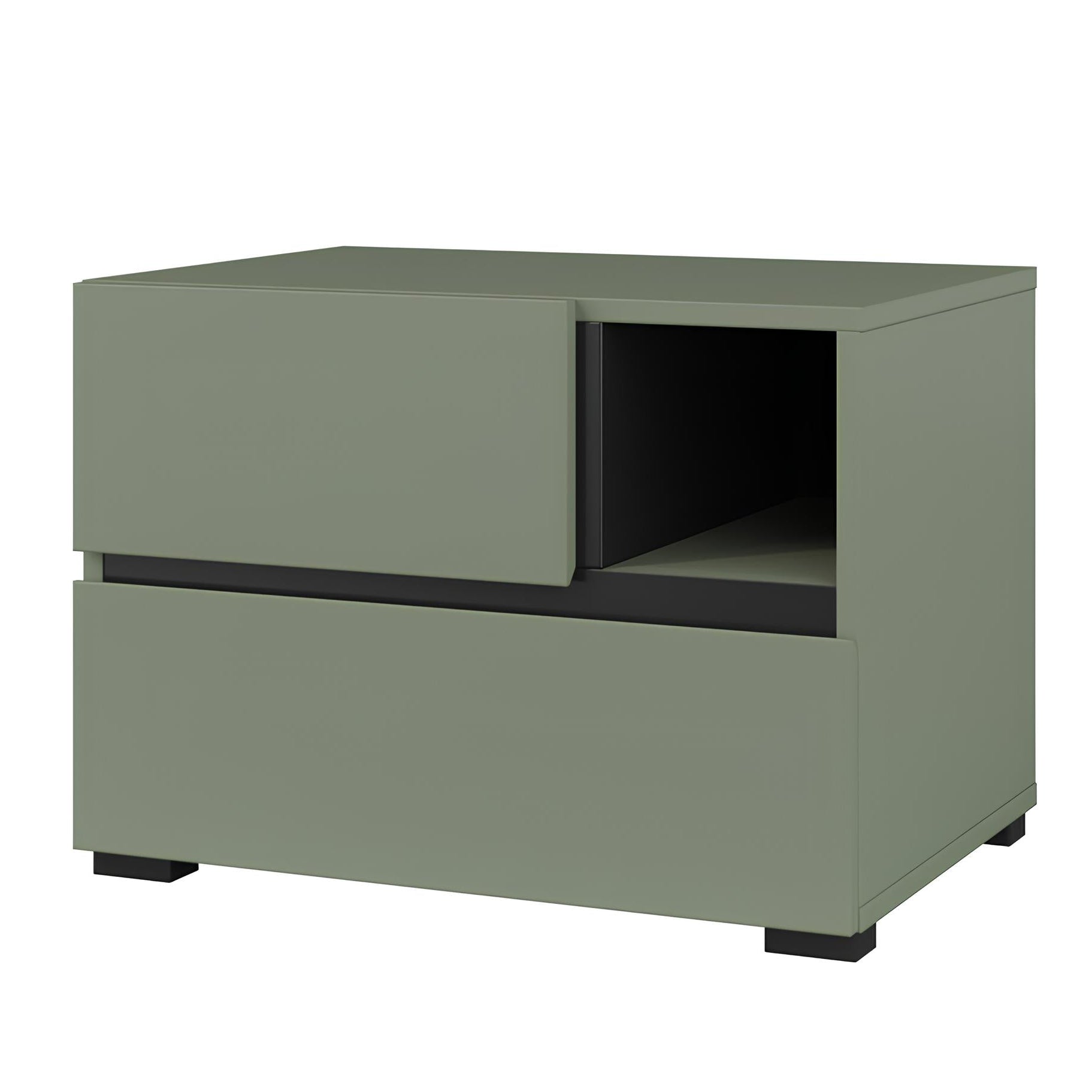 Naktsskapis (2) Krosit kolekcija 55/40/40 cm zaļs/melns - N1 Home