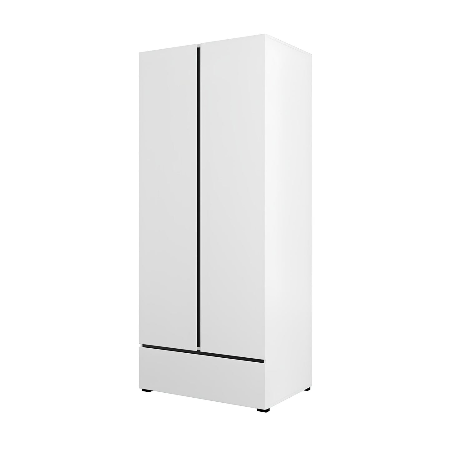 Skapis Krosit kolekcija 89;180/210/60 cm balts/melns - N1 Home