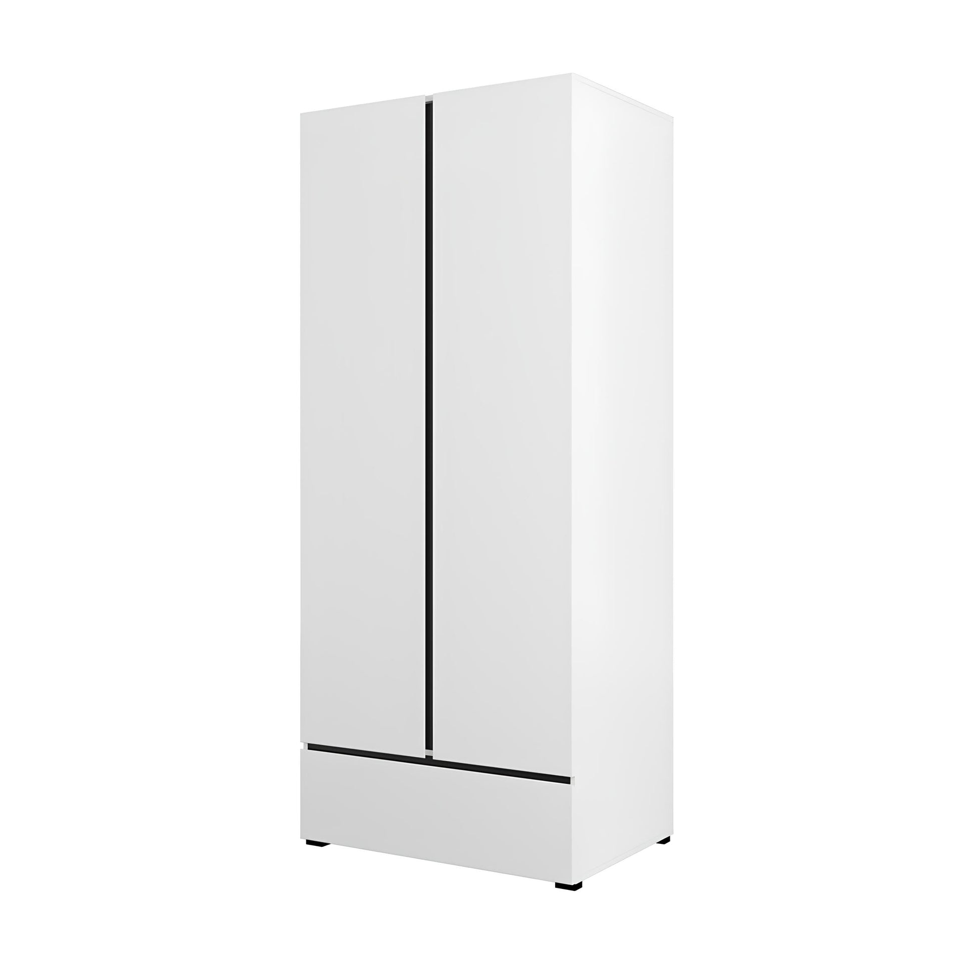 Skapis Krosit kolekcija 89;180/210/60 cm balts/melns - N1 Home