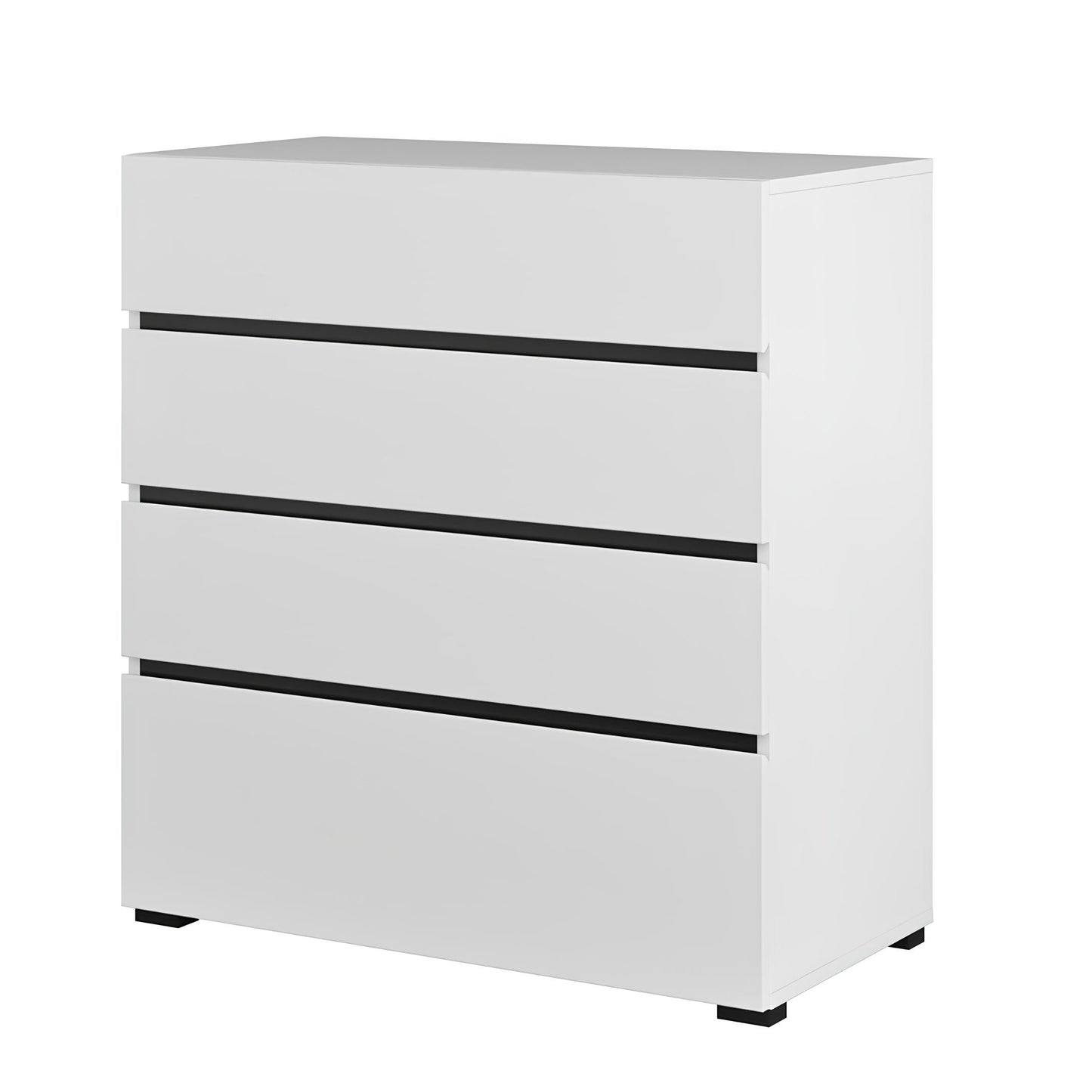 Kumode Krosit kolekcija 80/85/40 cm balts/melns