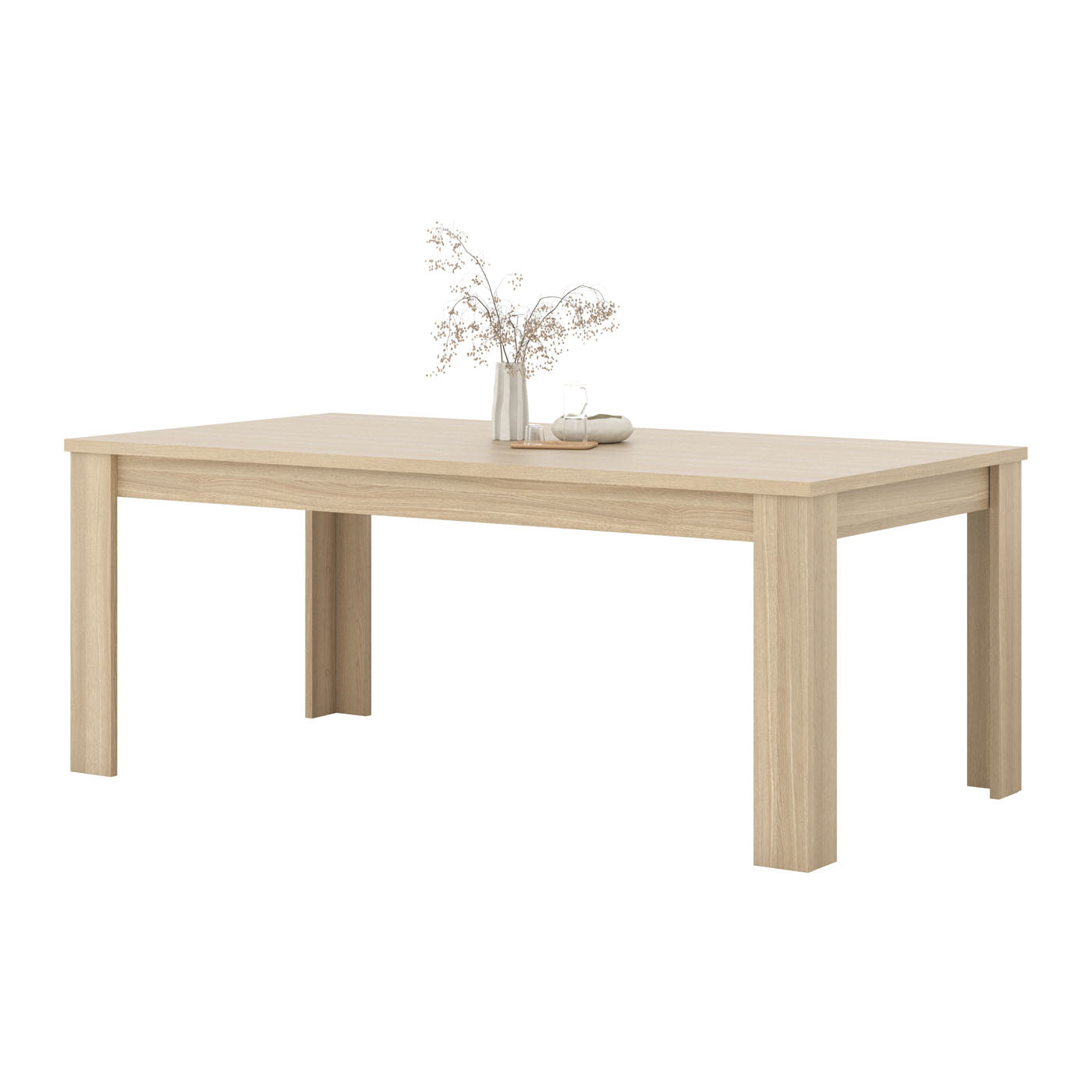 Galds Cabira II 190/100/76 cm elegants ozols/melns - N1 Home