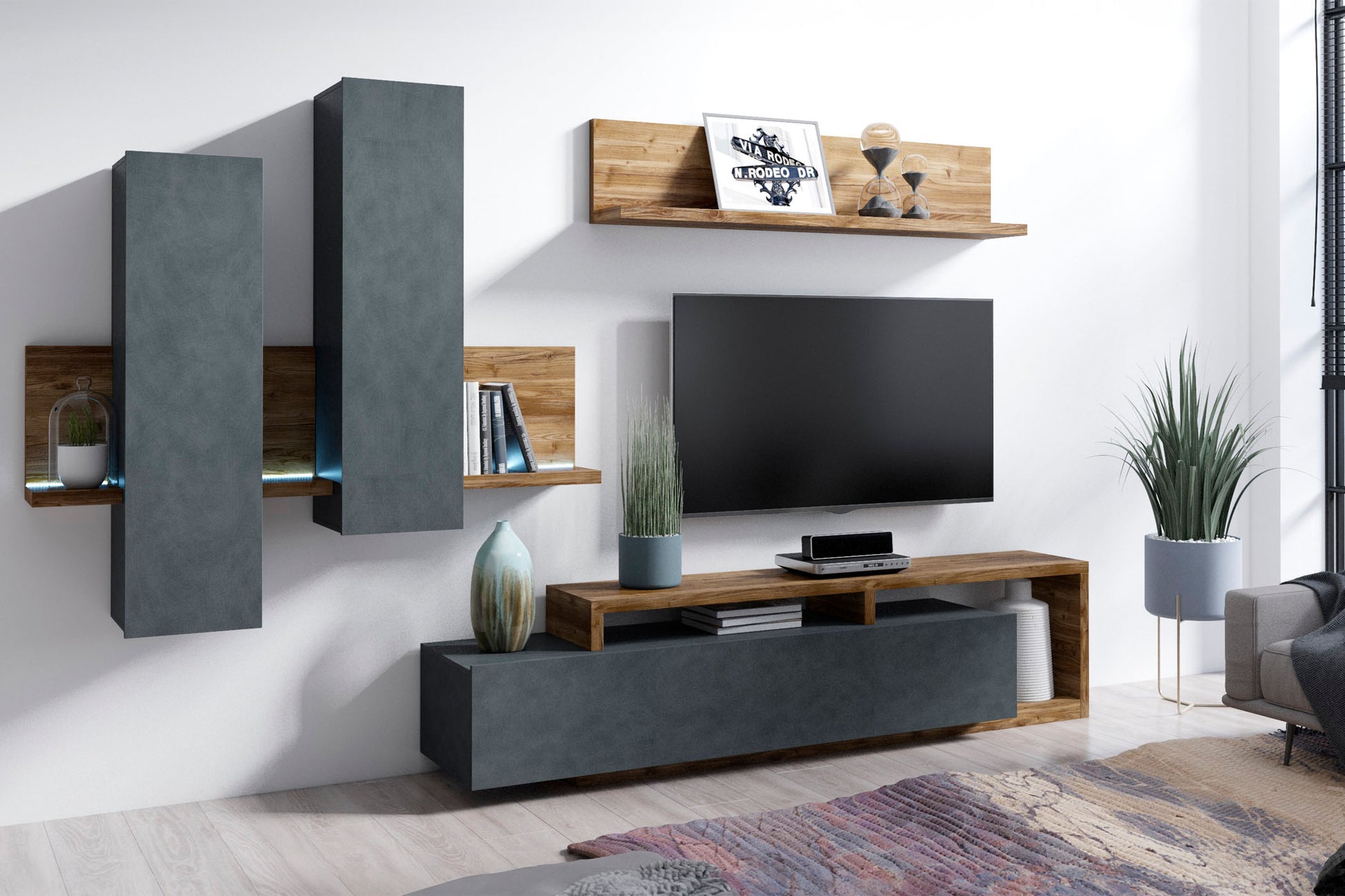Kumode Botas 180/98/37 cm ābele/egle - N1 Home