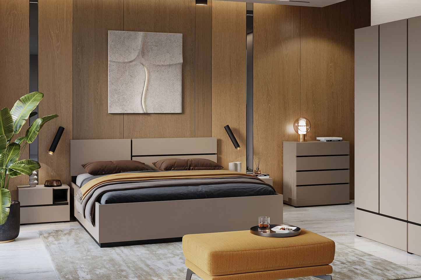 Kumode Krosit kolekcija 80/150/40 cm congo/melns