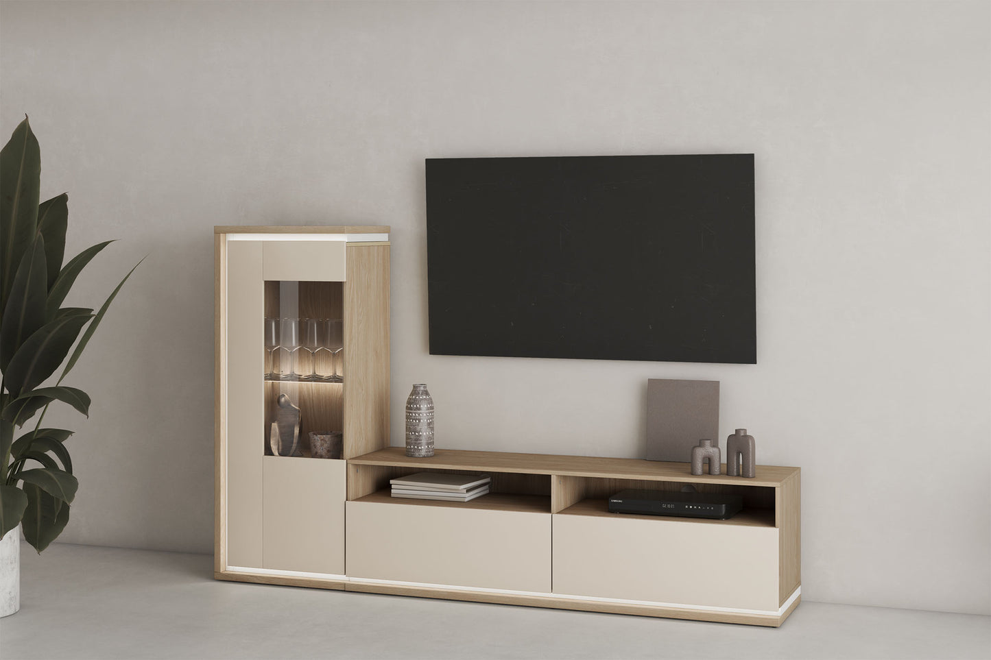 Skapis Dors 55/135/41 cm eļļos ozols/kašmirs