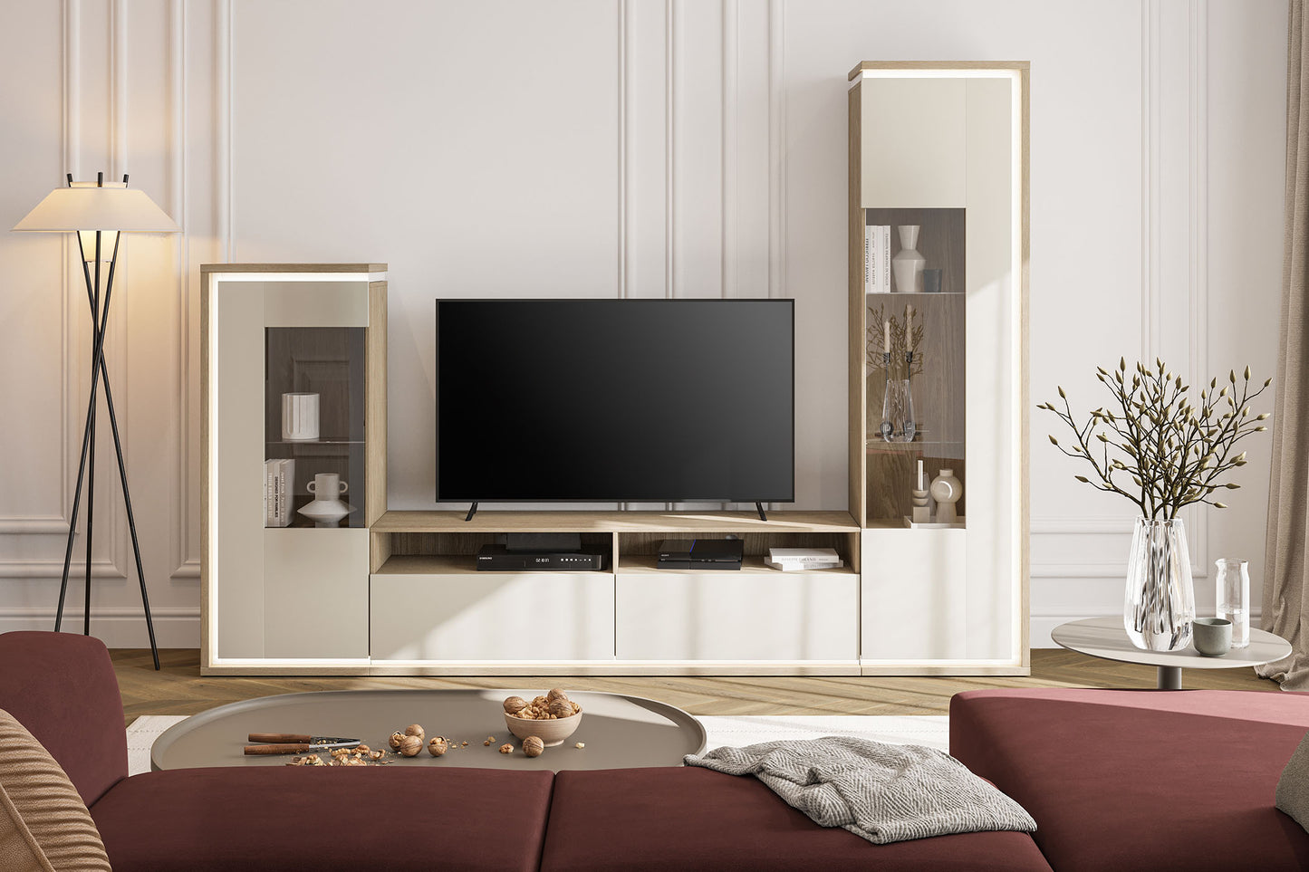 Skapis Dors 55/135/41 cm eļļos ozols/kašmirs