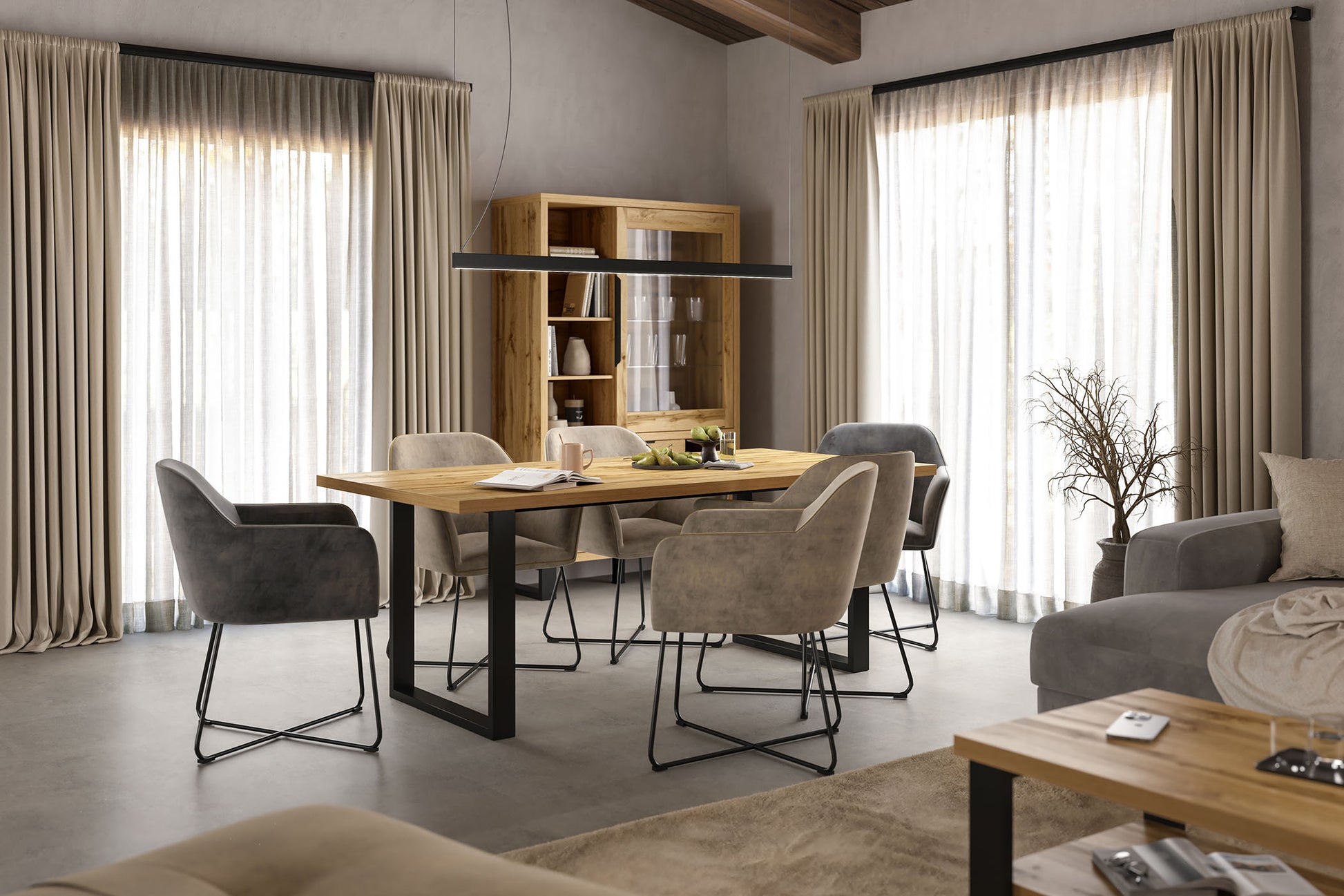 Skapis Hallis 99/190/60 cm Votan ozols - N1 Home