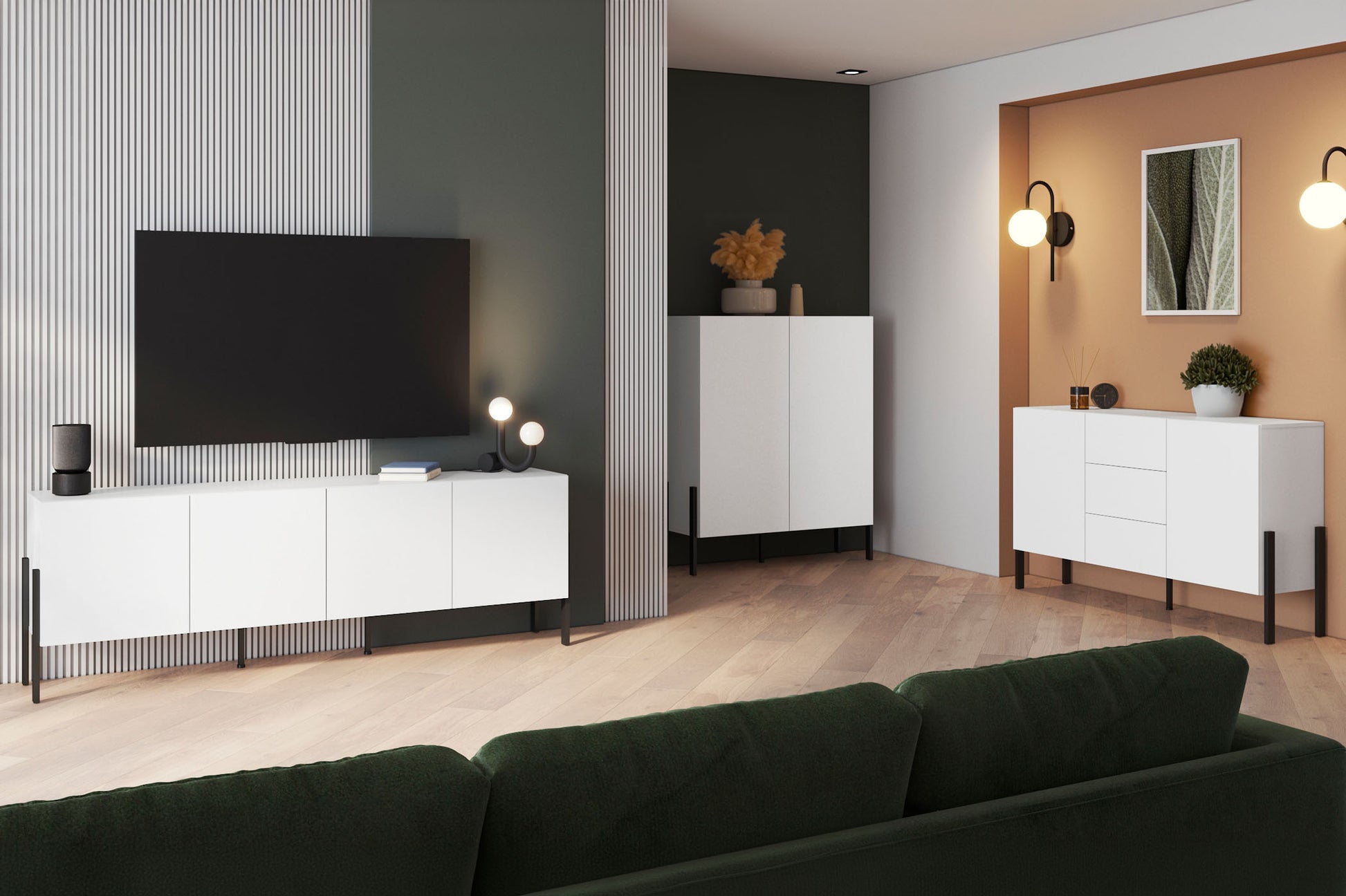 Kumode Jukka 204/70/40 cm balts - N1 Home