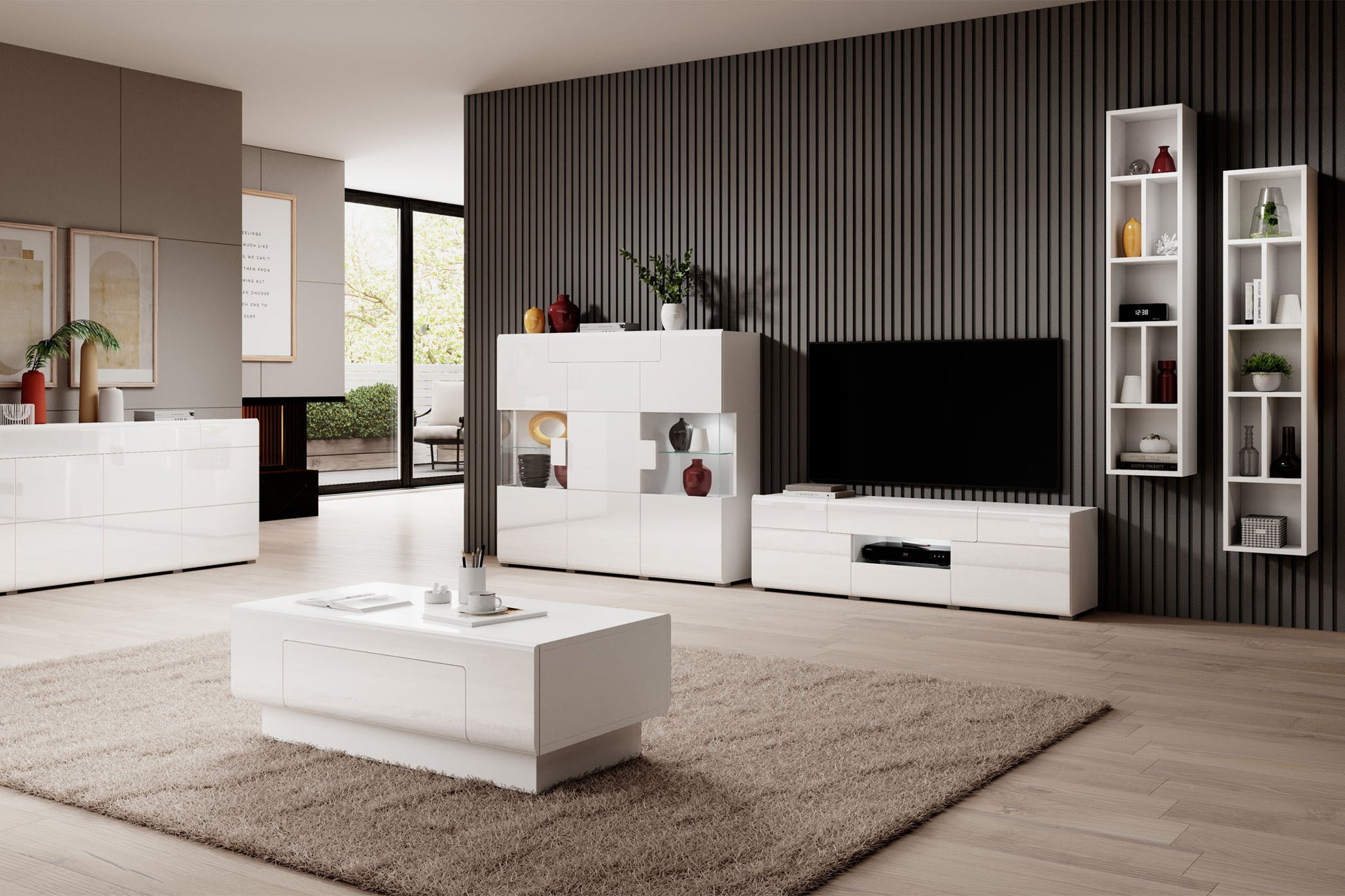 Piekarināms elements ar plauktiem Tola 131/37/45 cm balts - N1 Home