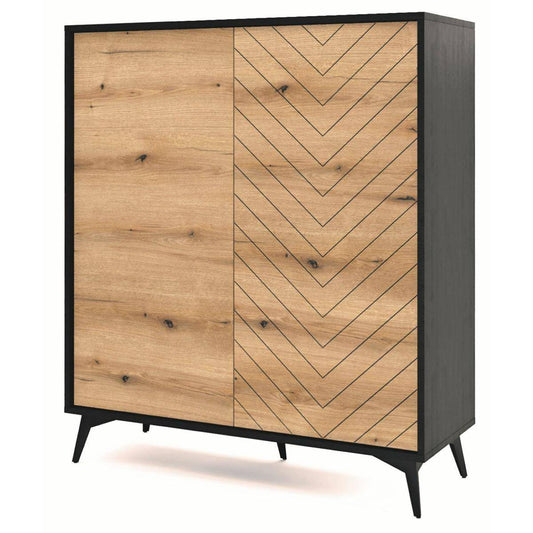 DIAMOND lielā kumode Oak Evoke 104x119x39 cm