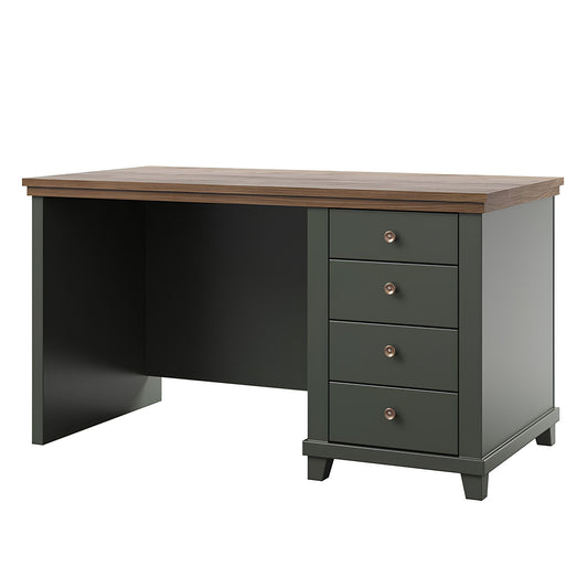 Rakstāmgalds Evtar 140/70/77 cm zaļs/Lefkas ozolkoka lamināts - N1 Home