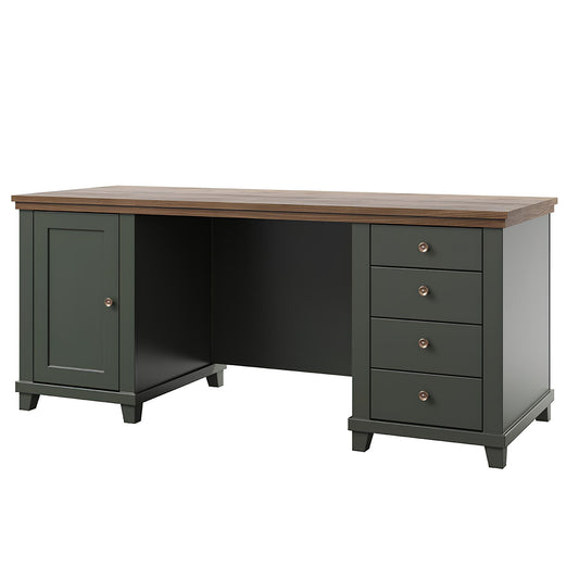 Rakstāmgalds Evtar 180/70/77 cm zaļs/Lefkas ozolkoka lamināts - N1 Home