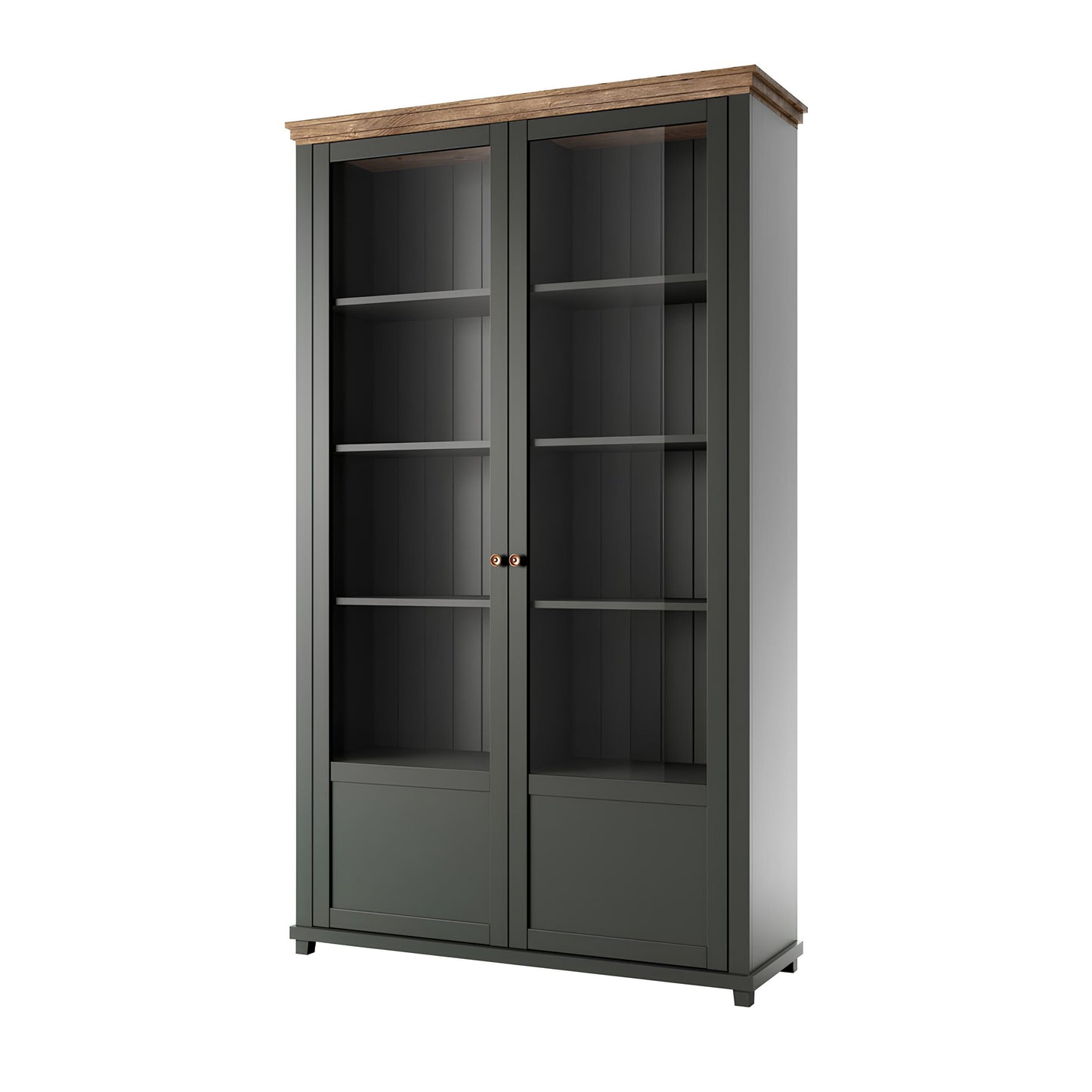 Skapis Evtar 126/200/42 cm zaļs/Lefkas ozols