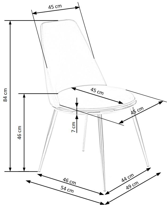 FD rozā krēsls 49/54/84/46 cm