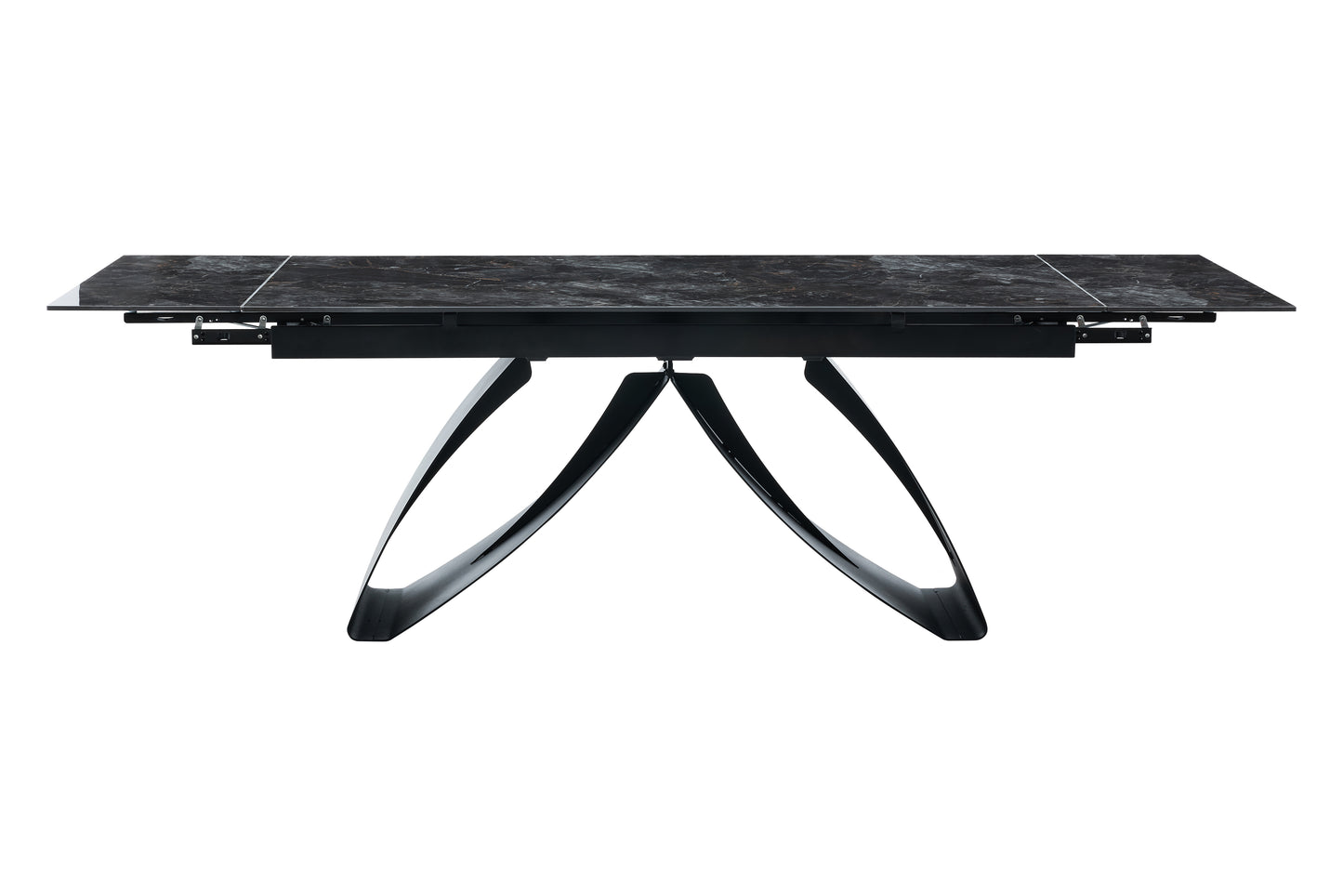 Galds Dora 180-260/90/76 cm melns. Ekskluzīvi! - N1 Home