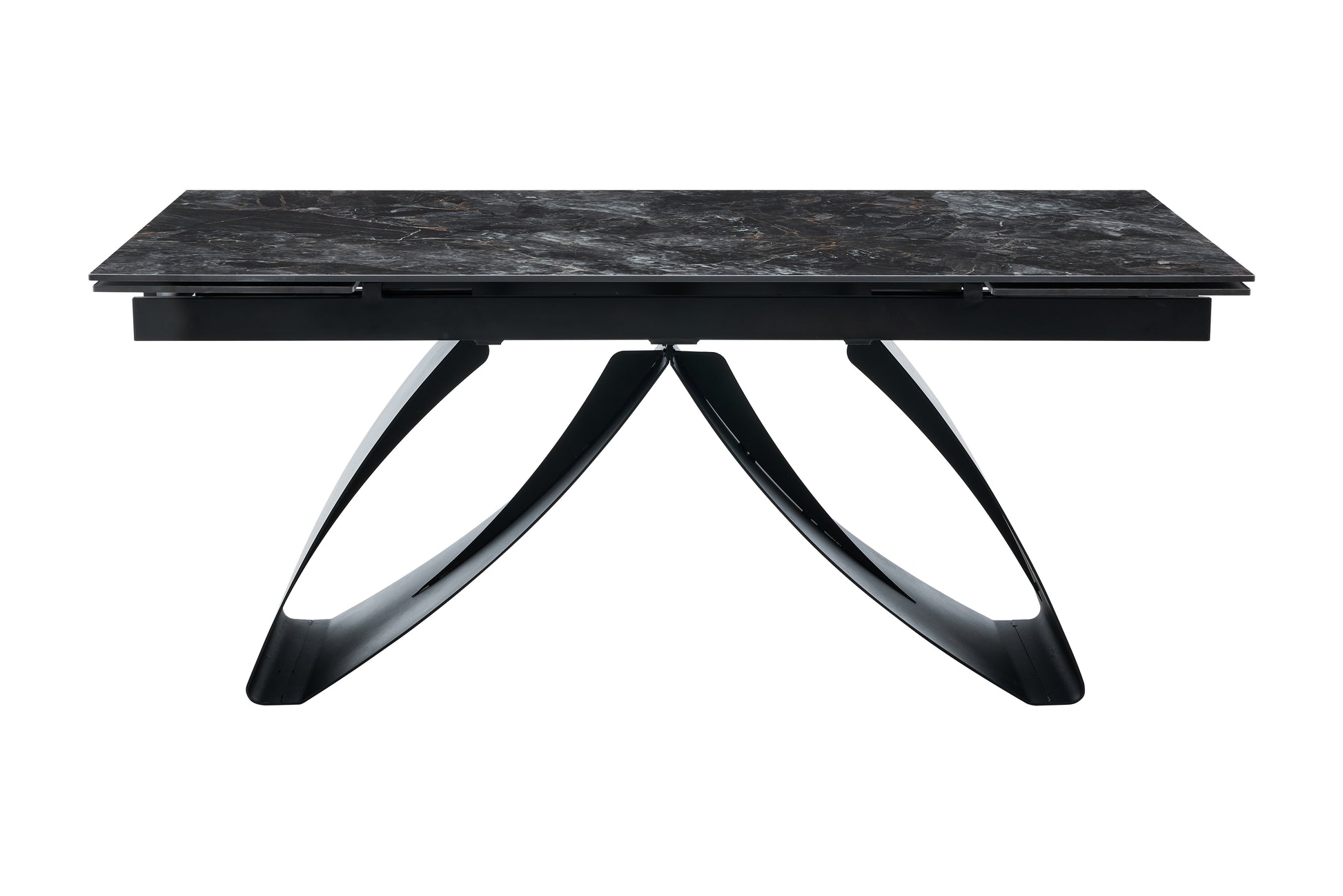 Galds Dora 180-260/90/76 cm melns. Ekskluzīvi! - N1 Home