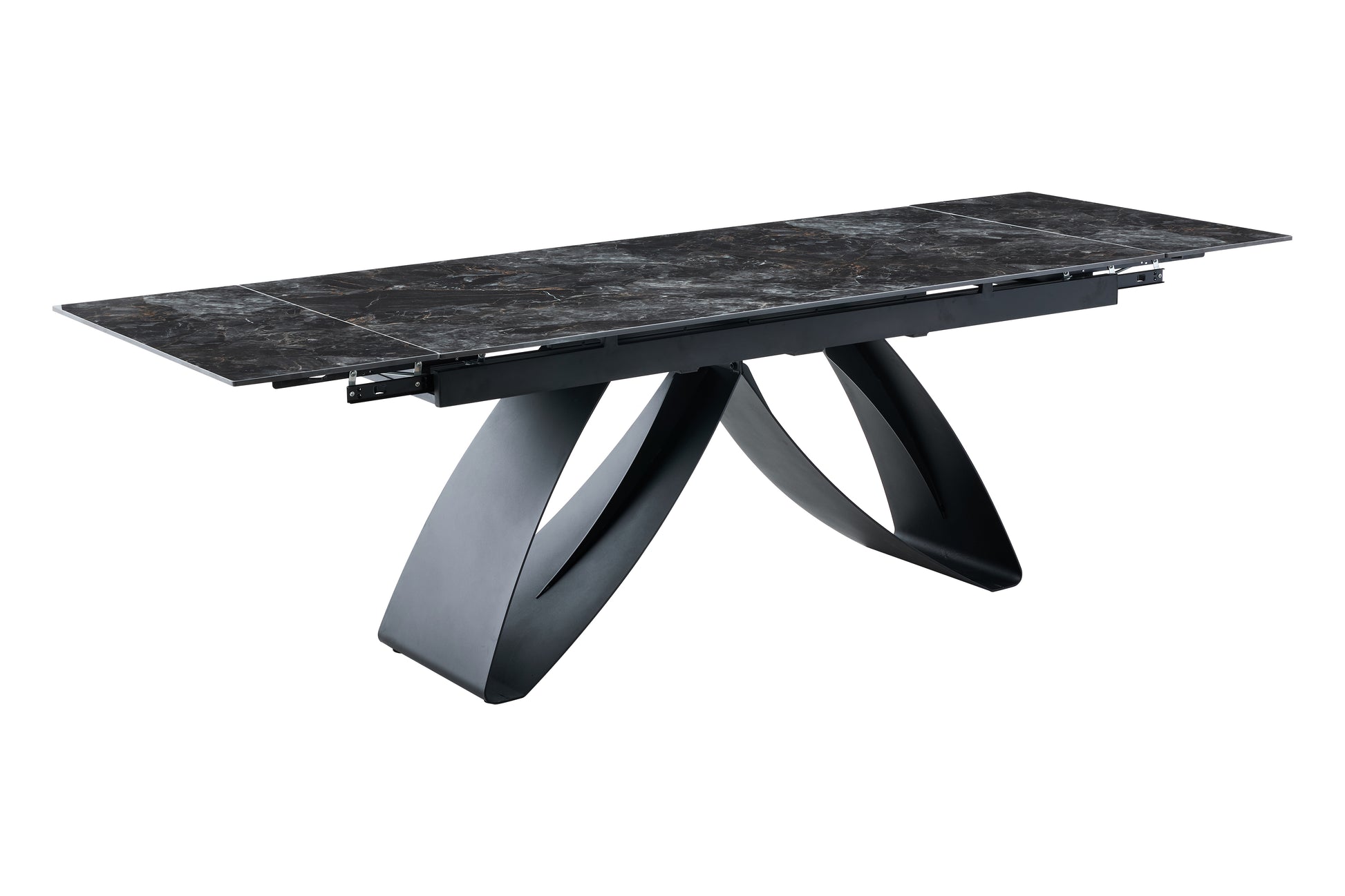 Galds Dora 180-260/90/76 cm melns. Ekskluzīvi! - N1 Home