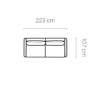 Dīvāns Glos 223/107/47 cm zaļš - N1 Home
