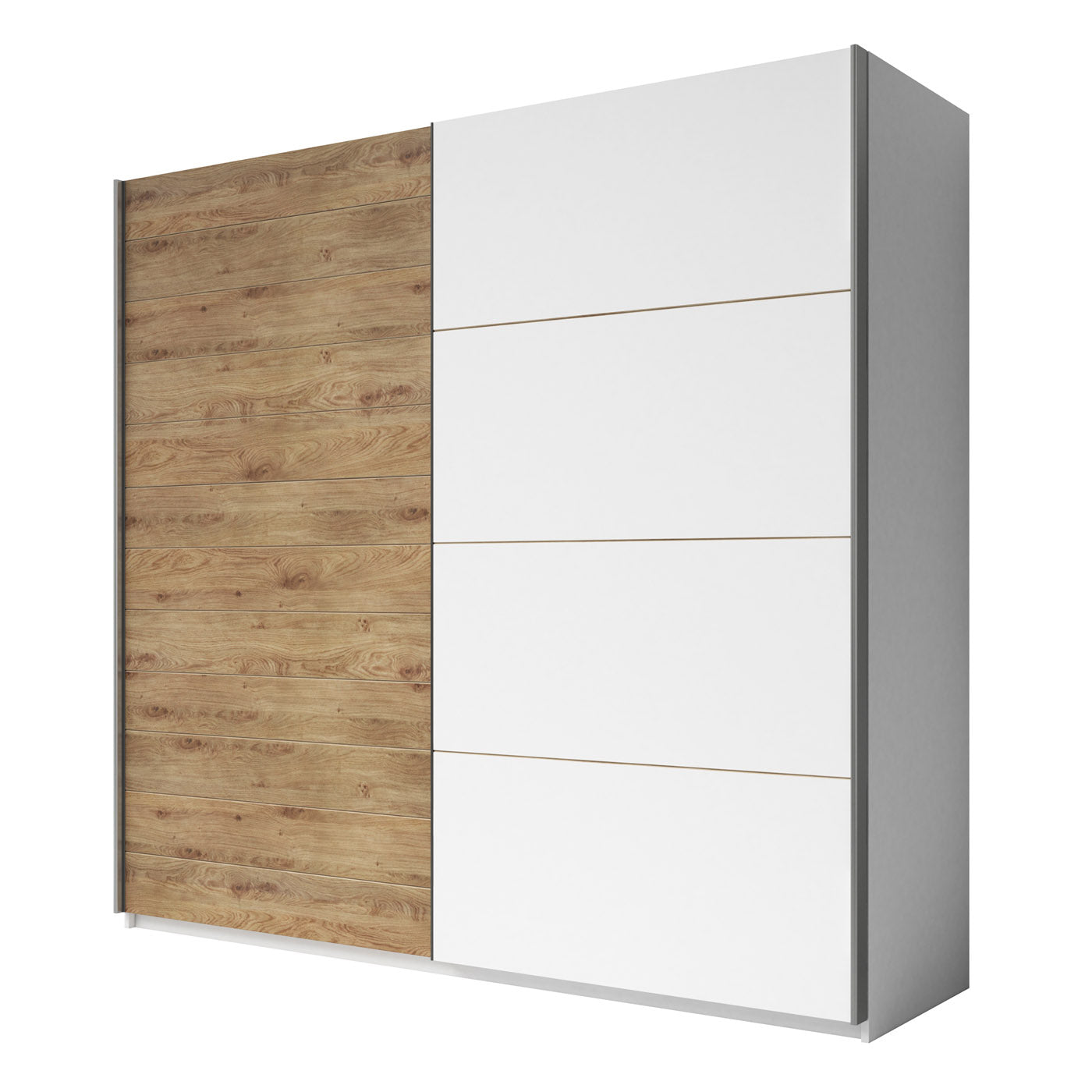 Skapis Galateja 200; 221; 270/61/210 cm balts/Boforts ozols