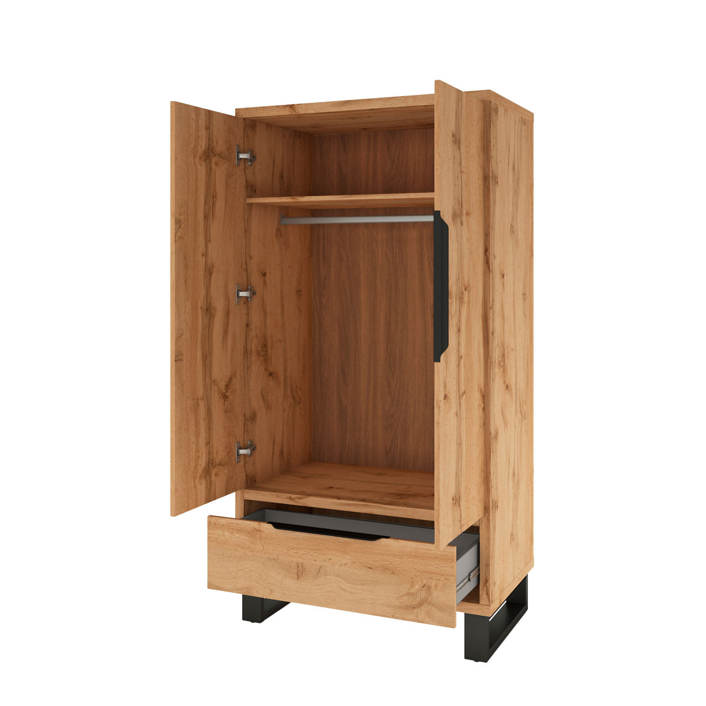 Skapis Hallis 99/190/60 cm Votan ozols - N1 Home