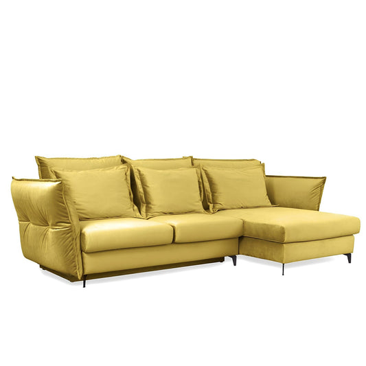 Dīvāns Carmen Corner S2 Befame 318/187/101 cm saule dzelts - N1 Home