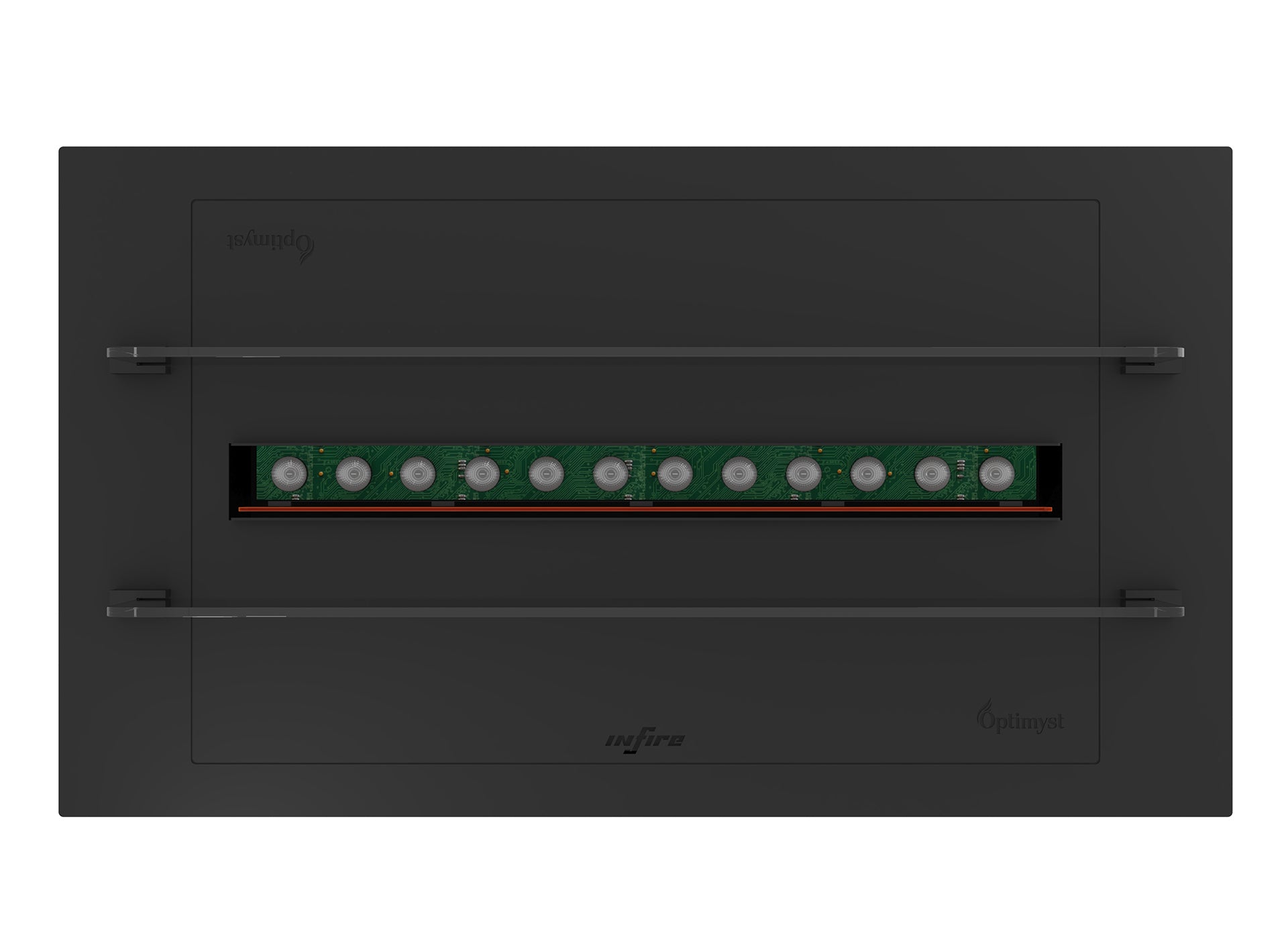 Elektriskais kamīns Infir 70/40/20 cm melns - N1 Home