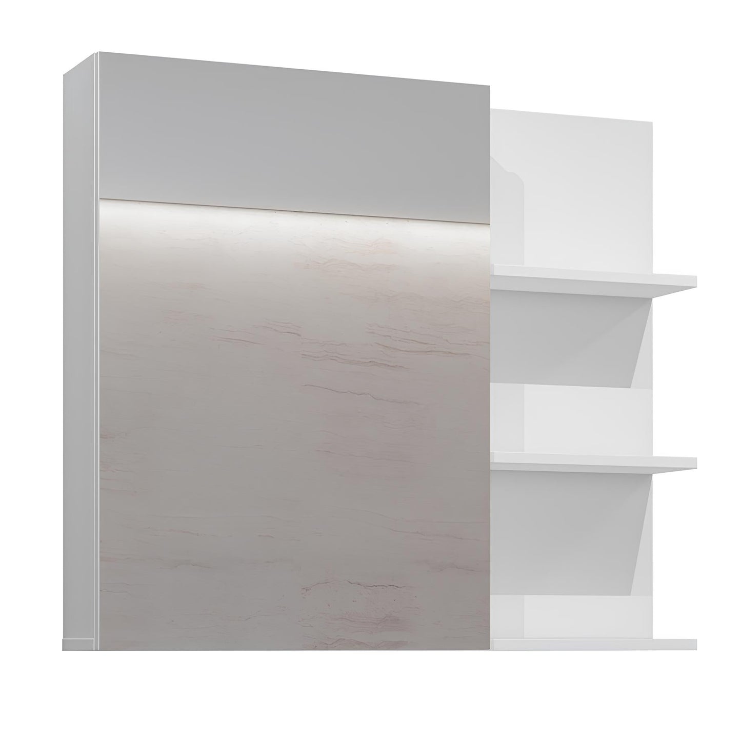 Skapis Iriva 35/30/172 cm balts/melns