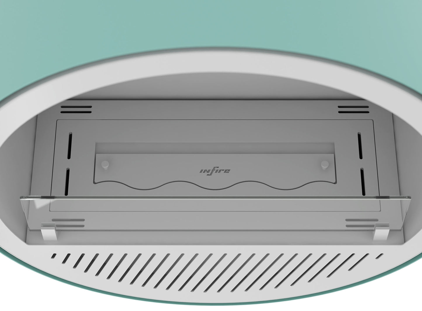 Biokamīns Incyrc Slim wall 72/30 cm gaiši zils - N1 Home