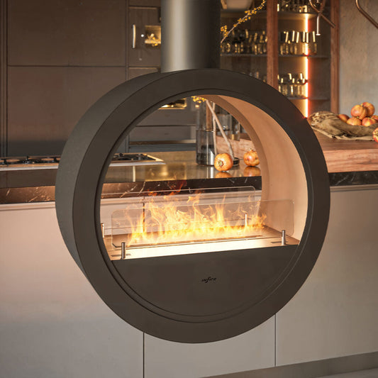 Biokamīns Incyrc 2side 218/70/35 cm melns - N1 Home