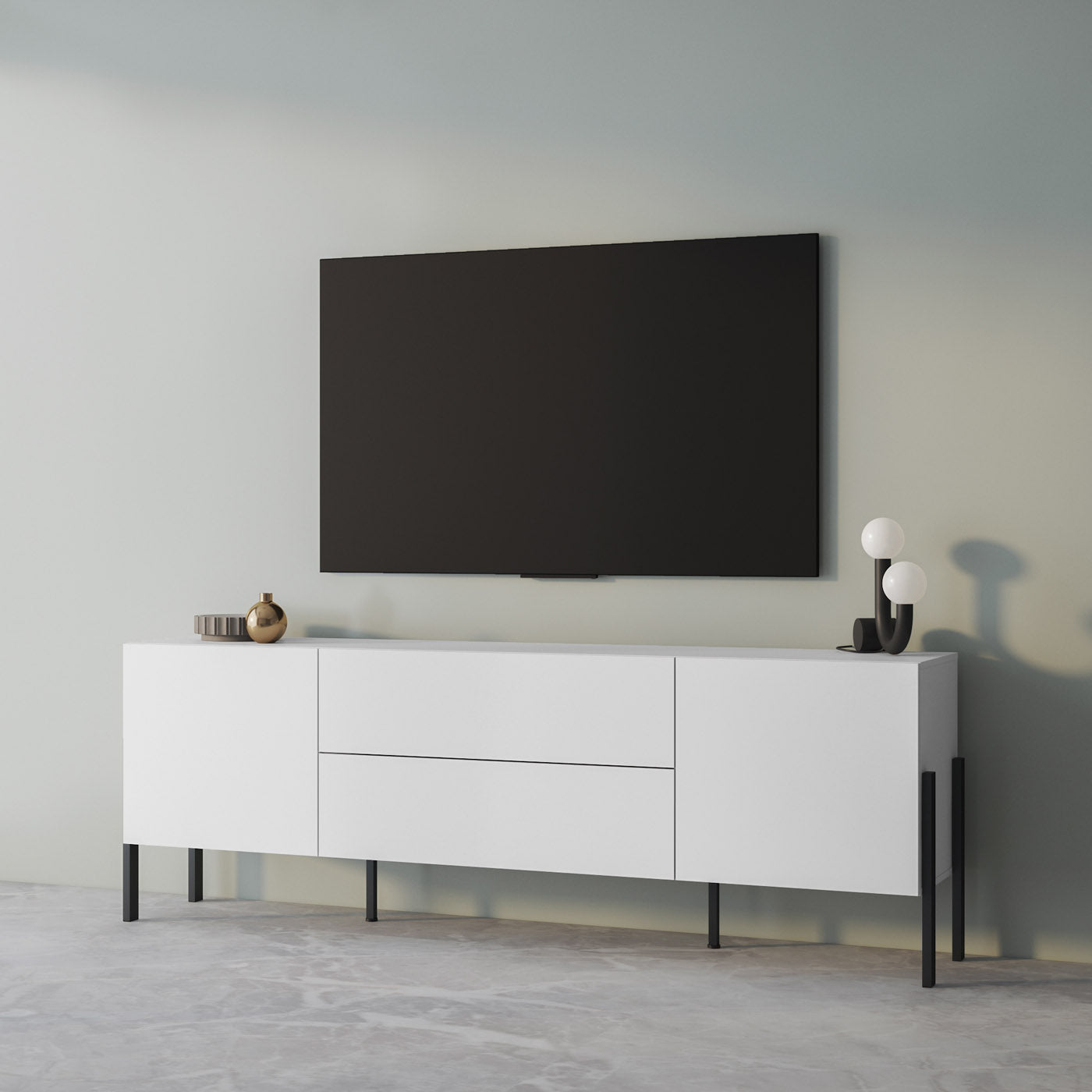 Kumode Jukka 204/70/40 cm balts - N1 Home