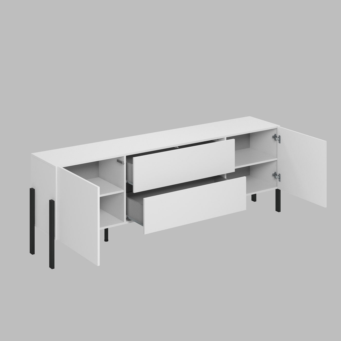 Kumode Jukka 204/70/40 cm balts - N1 Home