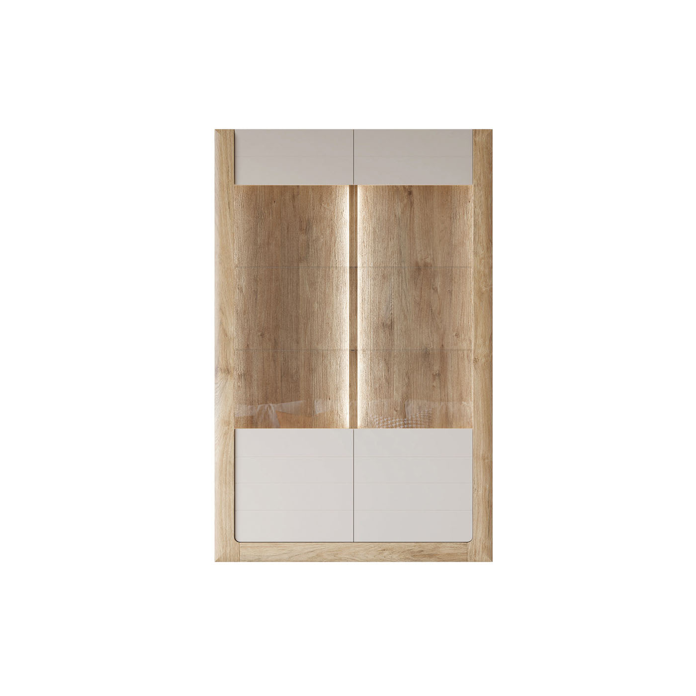 Skapis Kavasari 129/200/41 cm Hamilton ozols/kašmirs - N1 Home