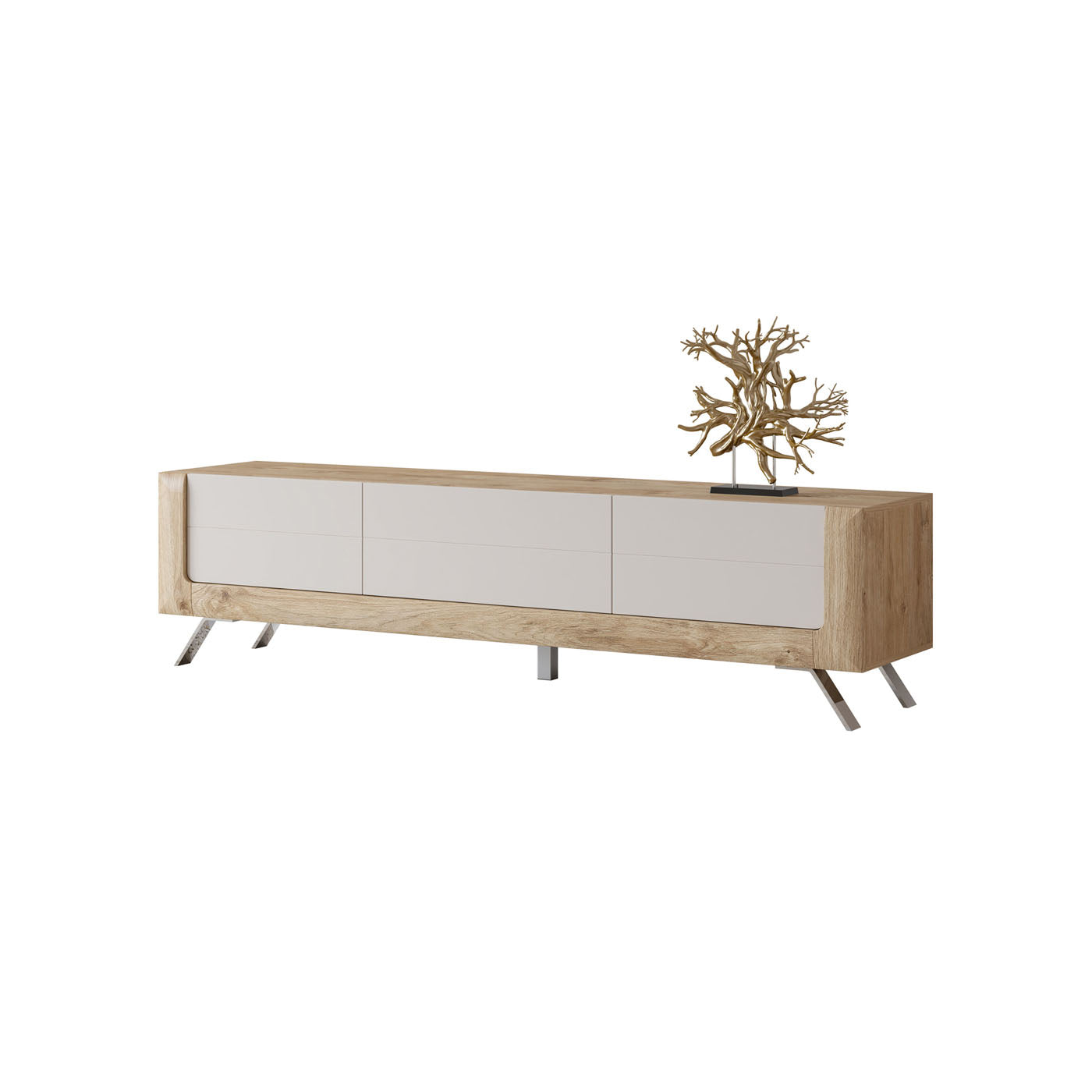 TV skapis Kavasari 199/48/52 cm Hamilton ozols/kašmirs - N1 Home