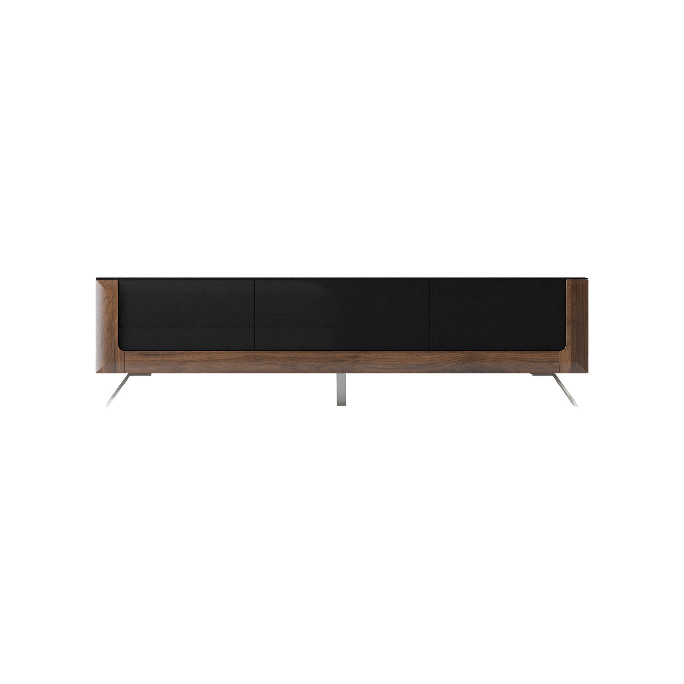TV skapis Kavasari 199/48/52 cm Kolumbijas valrieksts/melns - N1 Home
