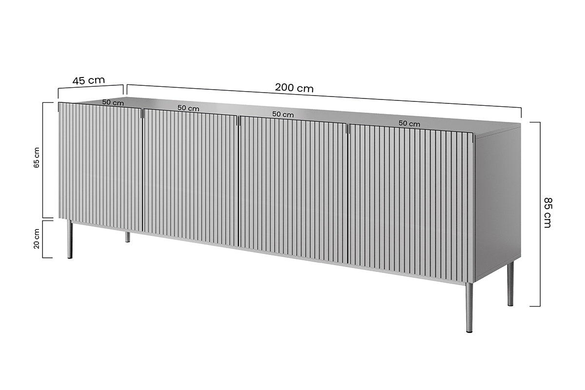 Kumode AUSTIN zelta kājas 200/85/45 melns