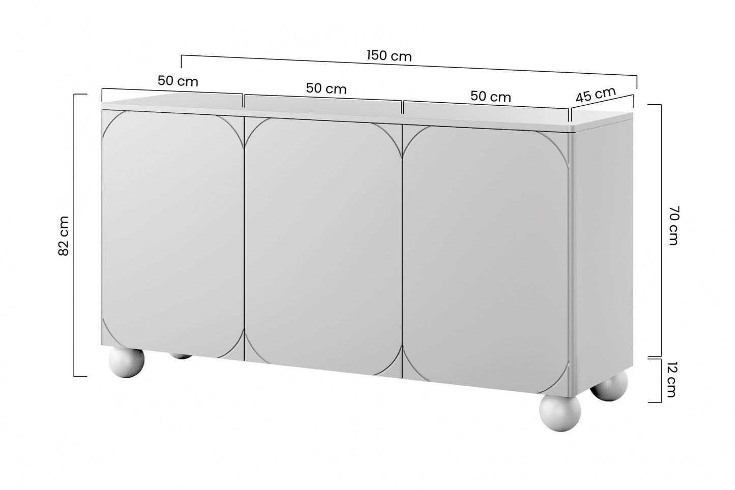 Kumode BARI II ar 4 atvilktnes 150/82/45 terrakota