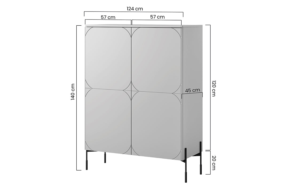 Kumode BARI ar atvilktnes 124/140/45 terrakota