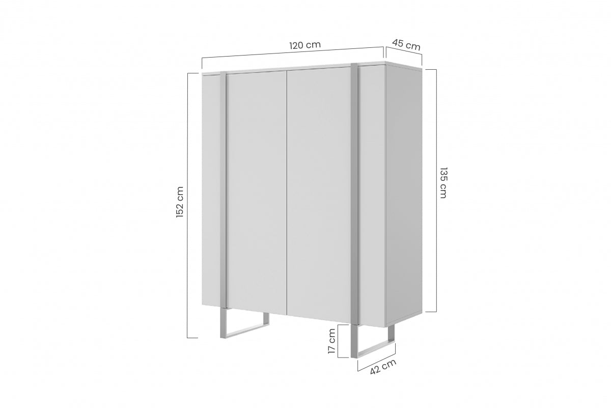 Kumode VECA 120/152/45 zelts/ ogļu