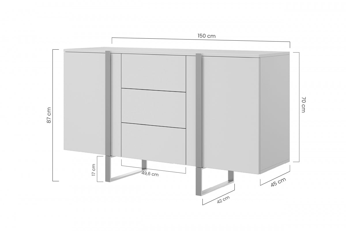 Kumode VECA 150/87/45 zelts/ dabīgs