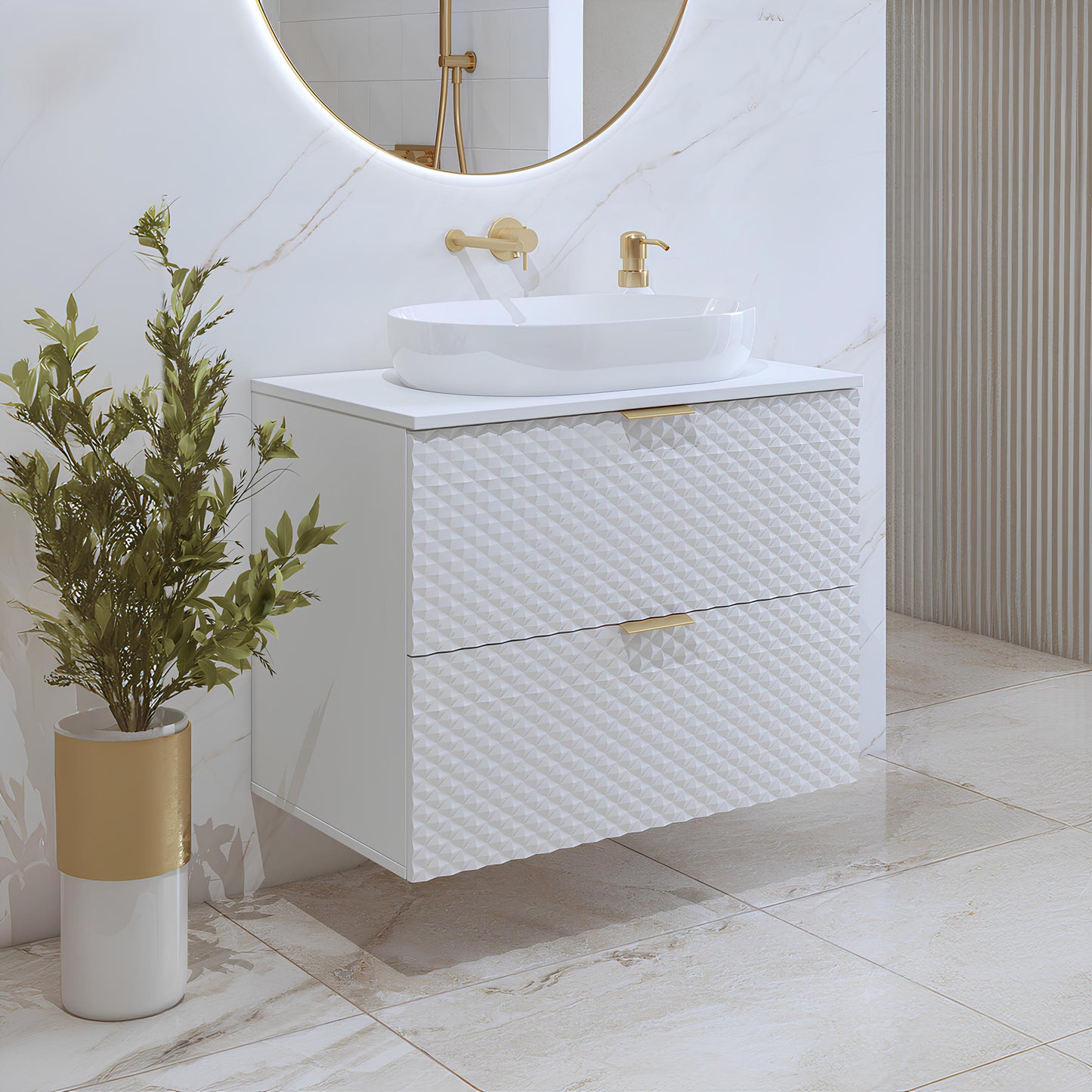 Skapis Lors 80/49/63 cm balts