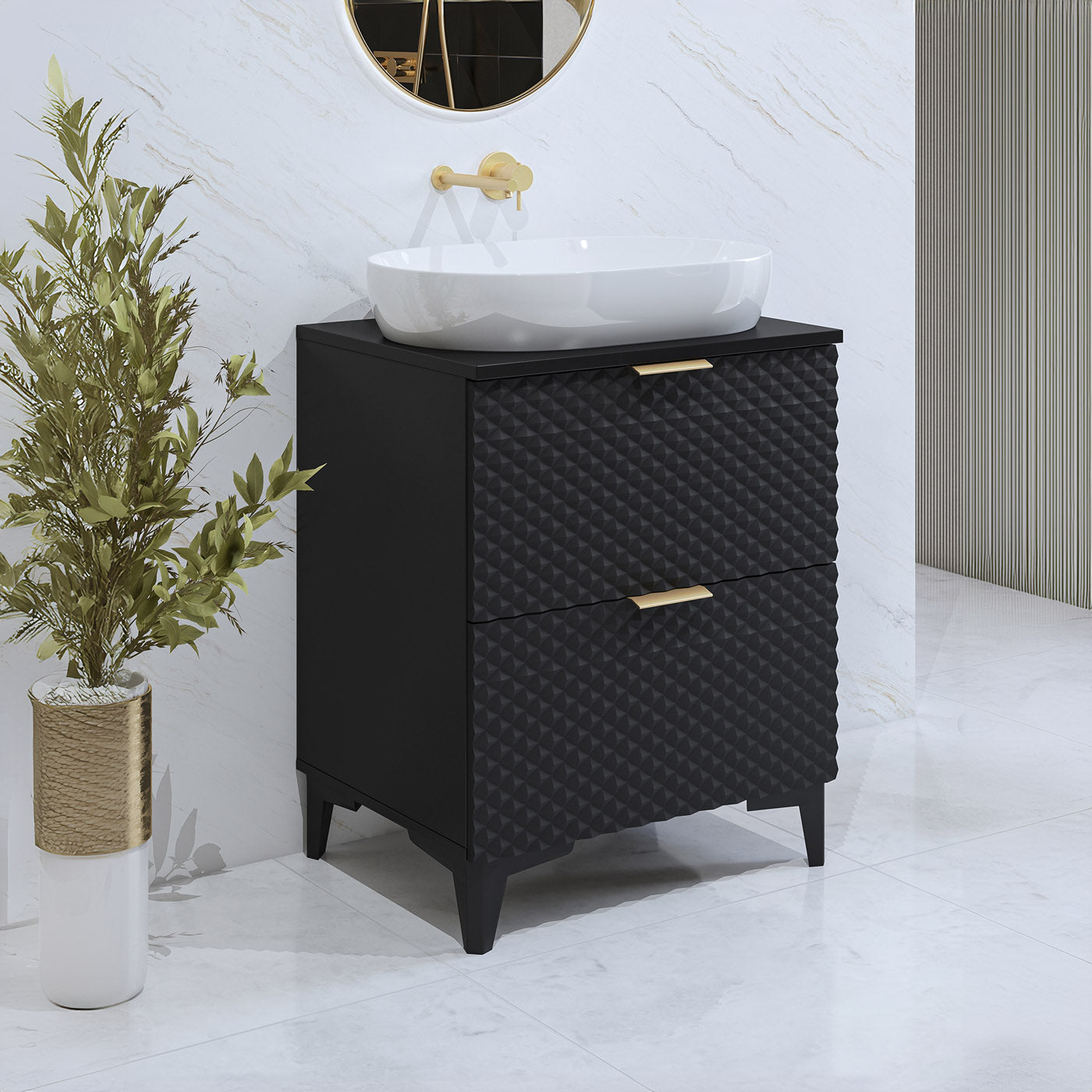 Skapis Lors 60/49/63 cm melns