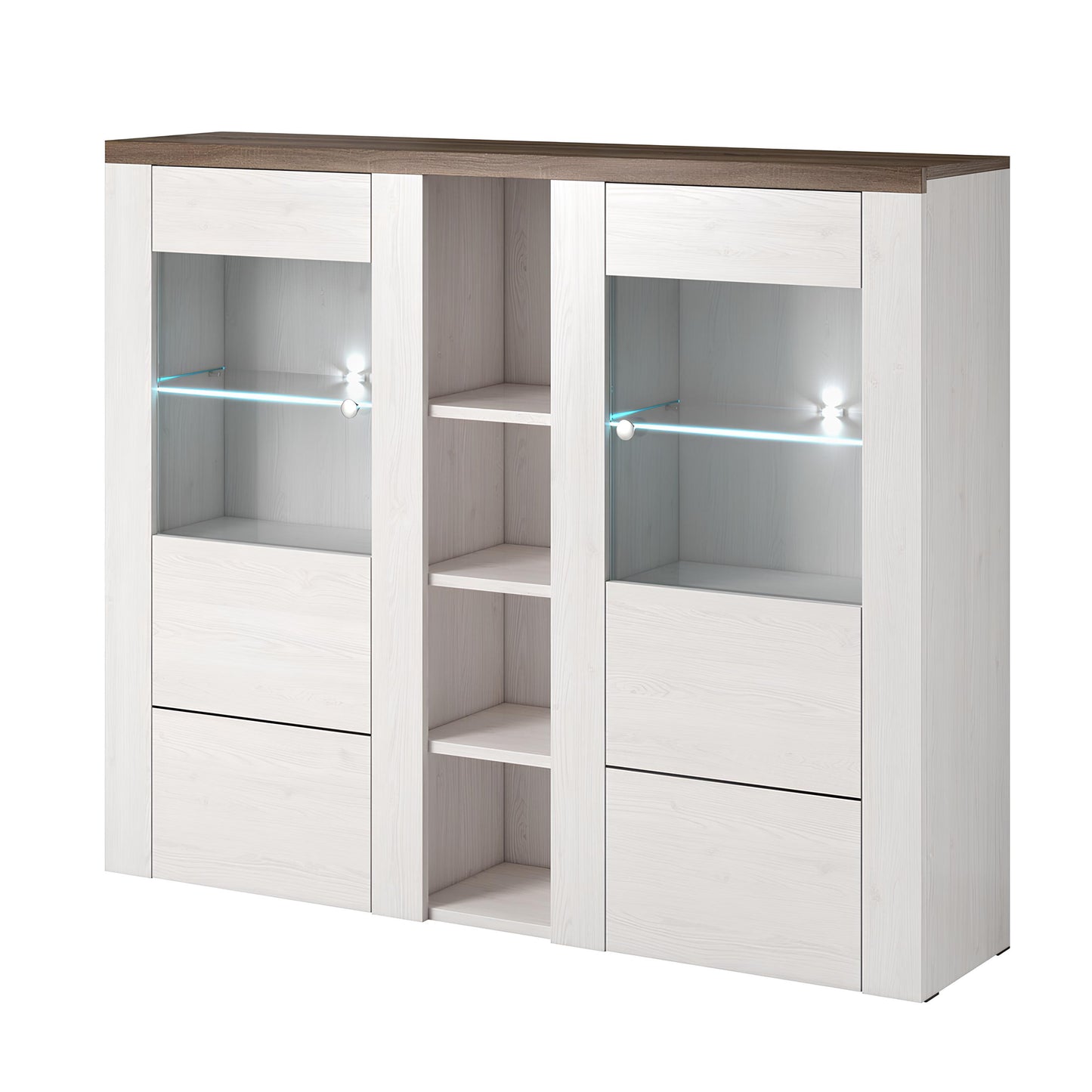 Kumode Laroš 155/130/37 cm sonoma trifele/Sibiu lapegle - N1 Home