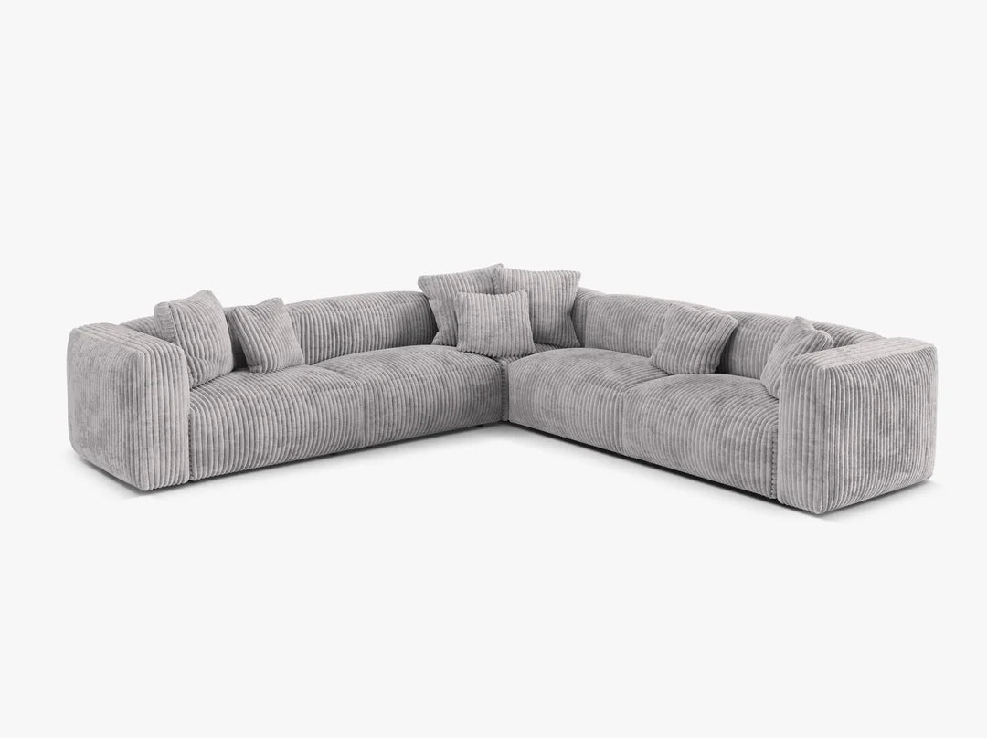 Dīvāns Martina Micadoni 316/75/316 cm Corduroy (Til86) Light grey