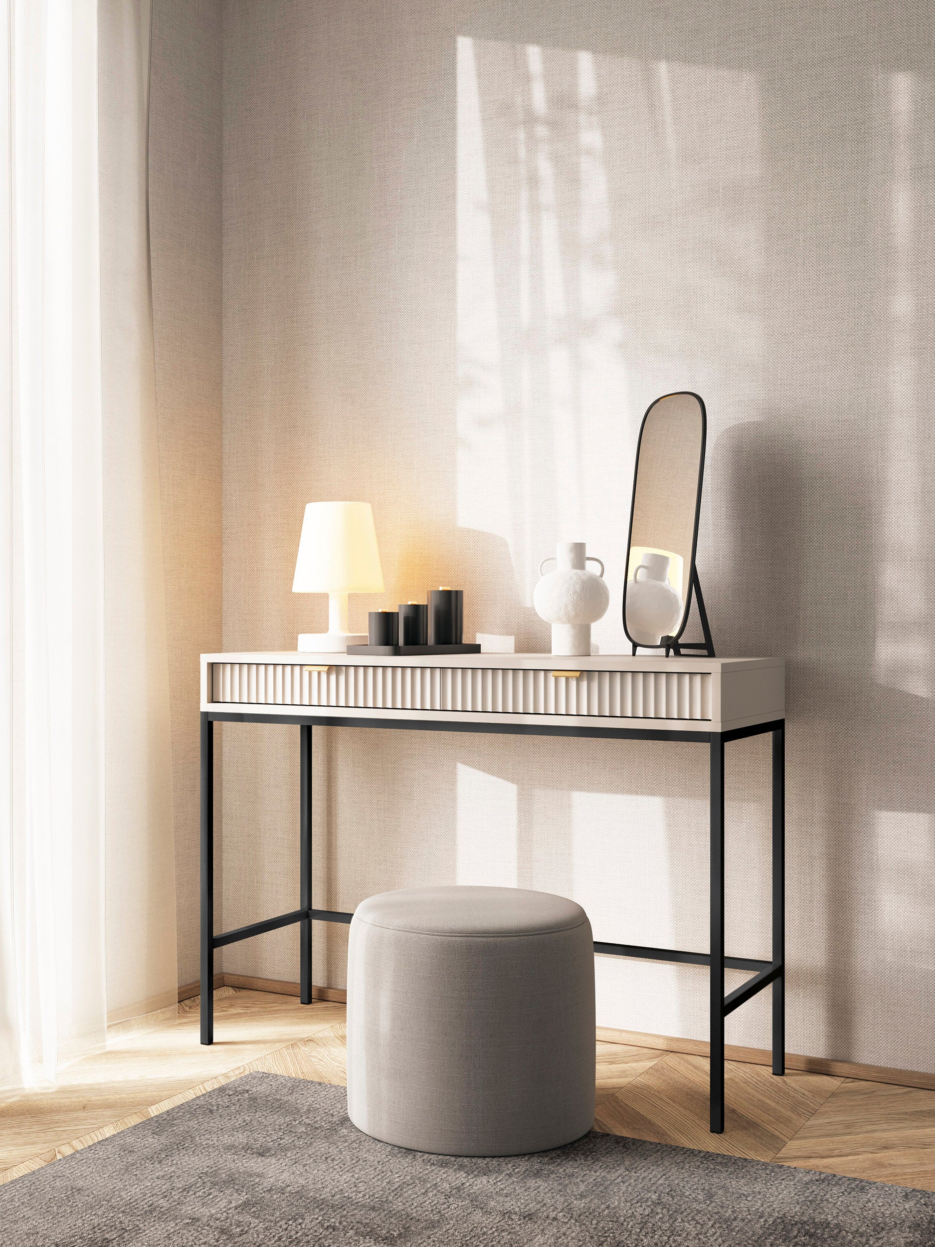 Konsole NV 104/78/50 cm kašmirs/melns - N1 Home