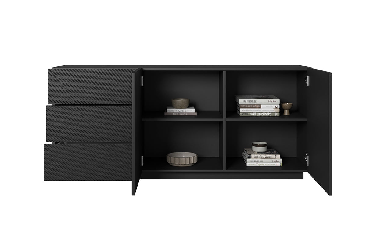 OSLO kumode bez kājas 167/71/43 cm melns