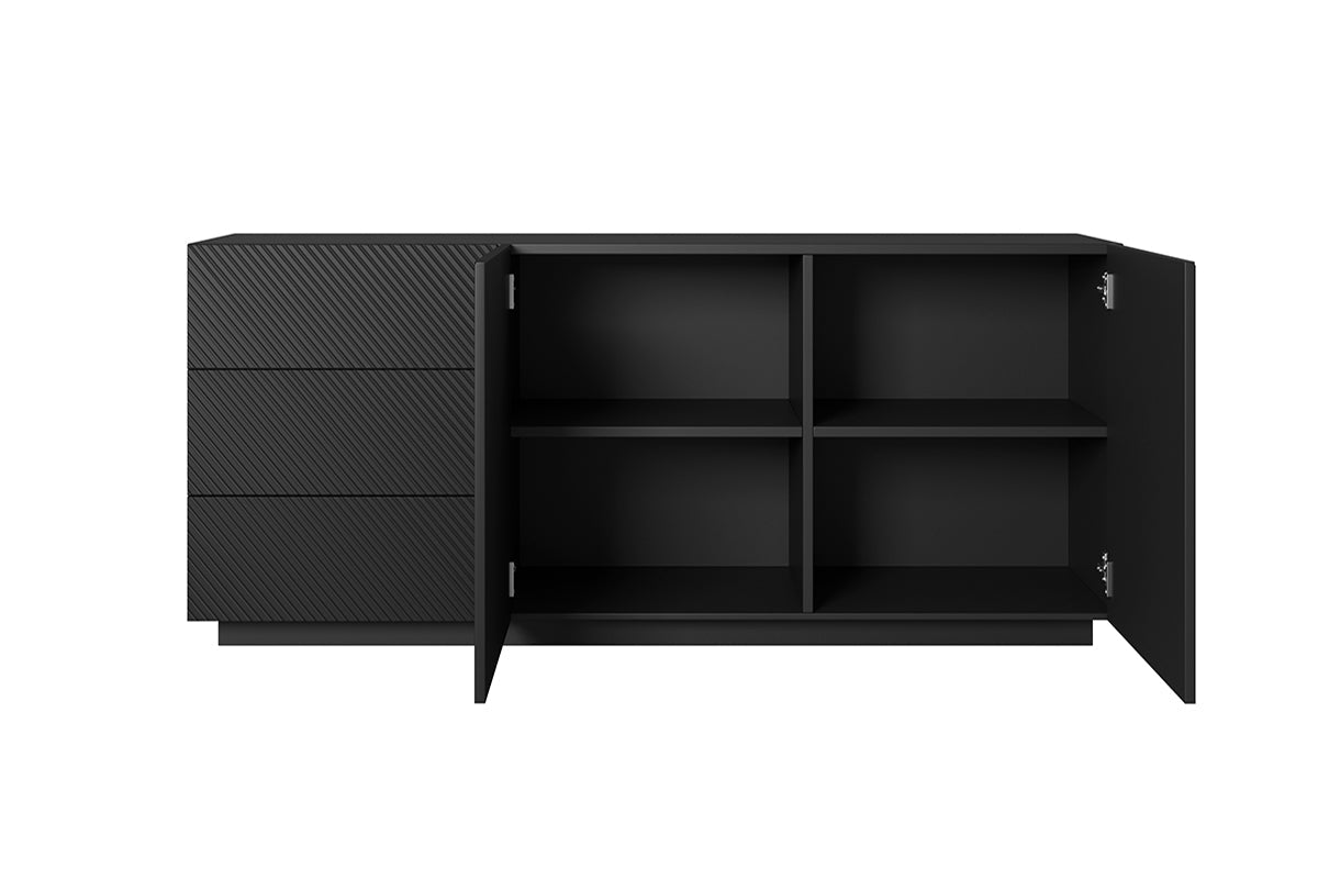 OSLO kumode bez kājas 167/71/43 cm melns