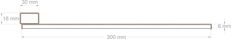 Japānas panelis Kobe 275/30 cm Mocha mousse