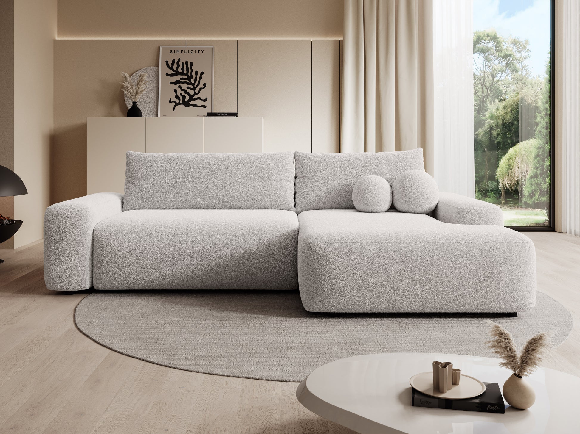 Dīvāns Loo 265/162/87 cm Lambi 9 - N1 Home