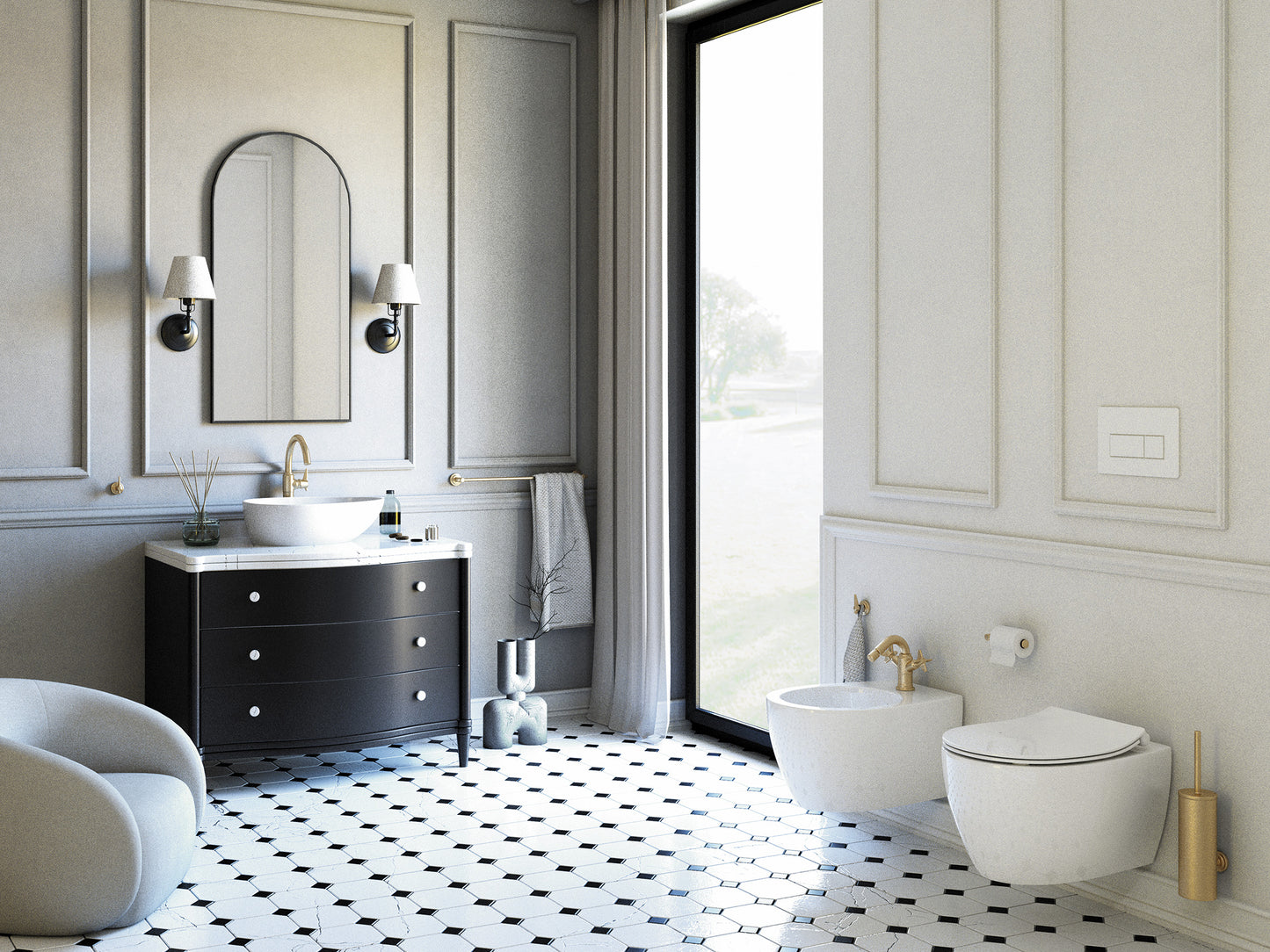 Izlietnes maisītājs, augsts Temisto 227 mm hroms - N1 Home