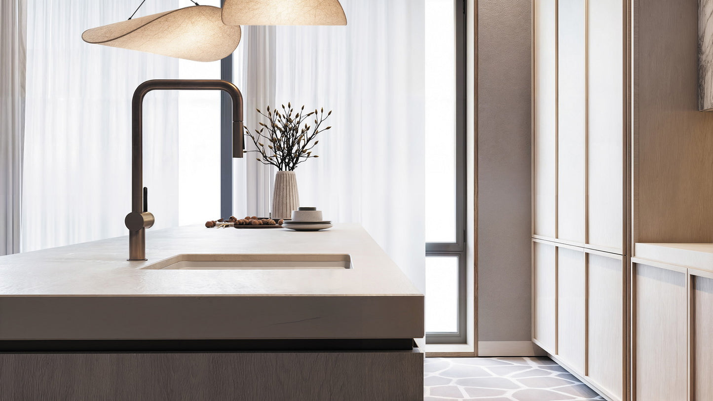 1-bļodas granīta izlietne Momi 500 x 450 x 230 nero - N1 Home